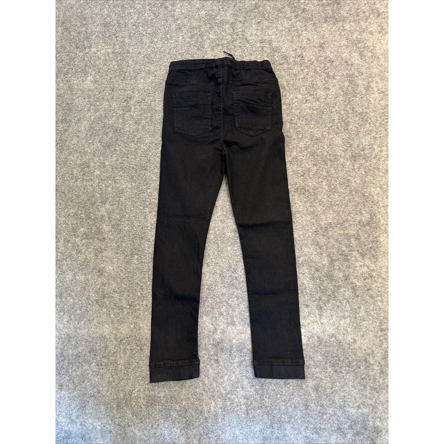 Steve's Jeans Boys Skinny Drawstring Jogger Size 16 Black Dark Wash Denim