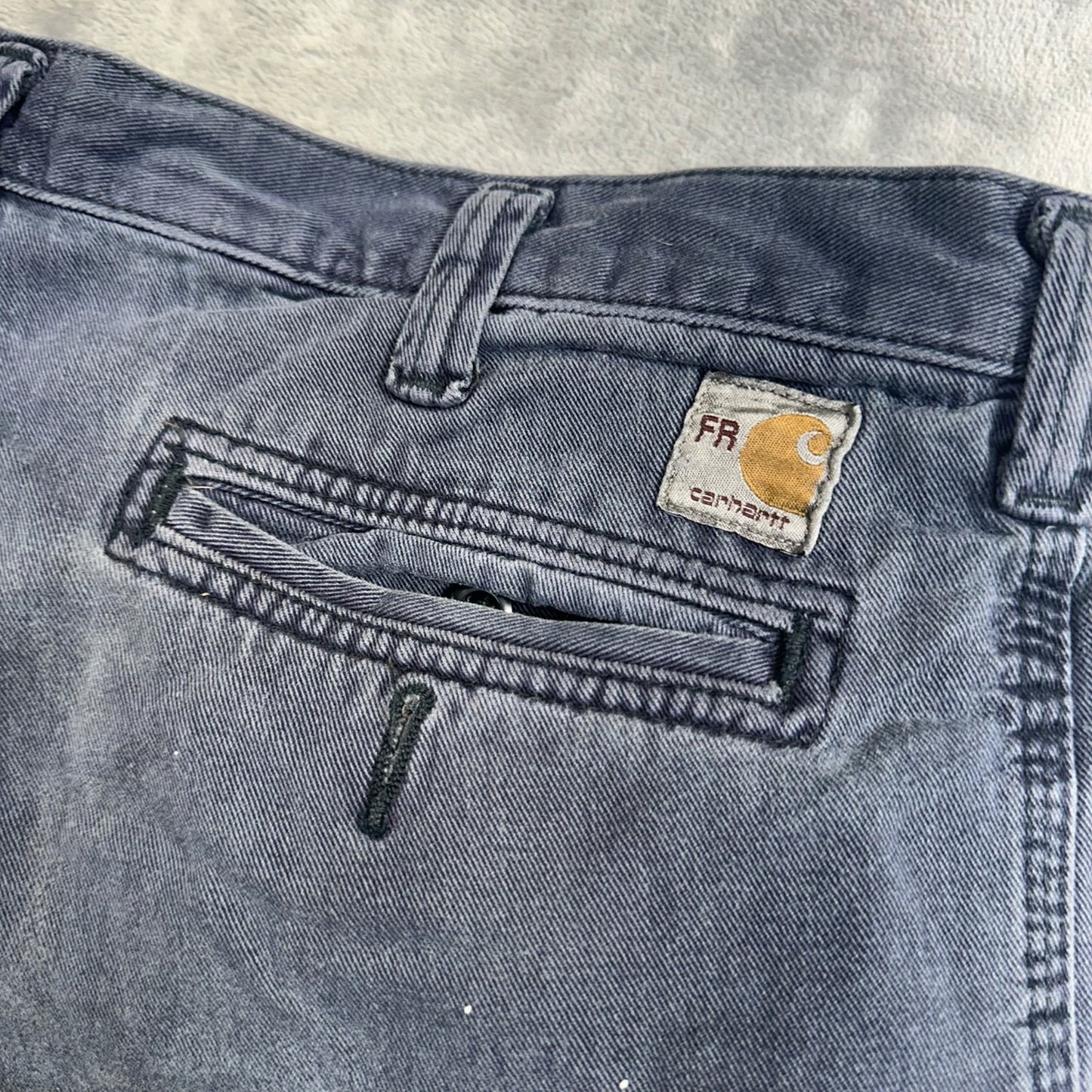 Carhartt FR Men's Straight Pants 36x30 Dark Blue Work Pants Flame Resistant