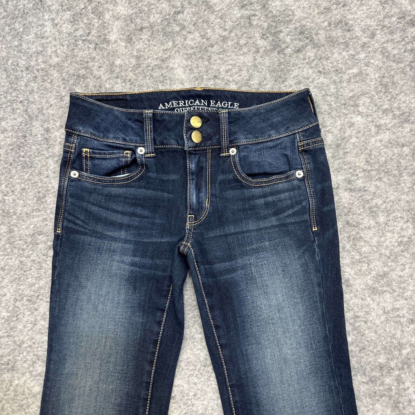 American Eagle Artist Crop Super Stretch Women's Jeans Size 0 R Blue Denim