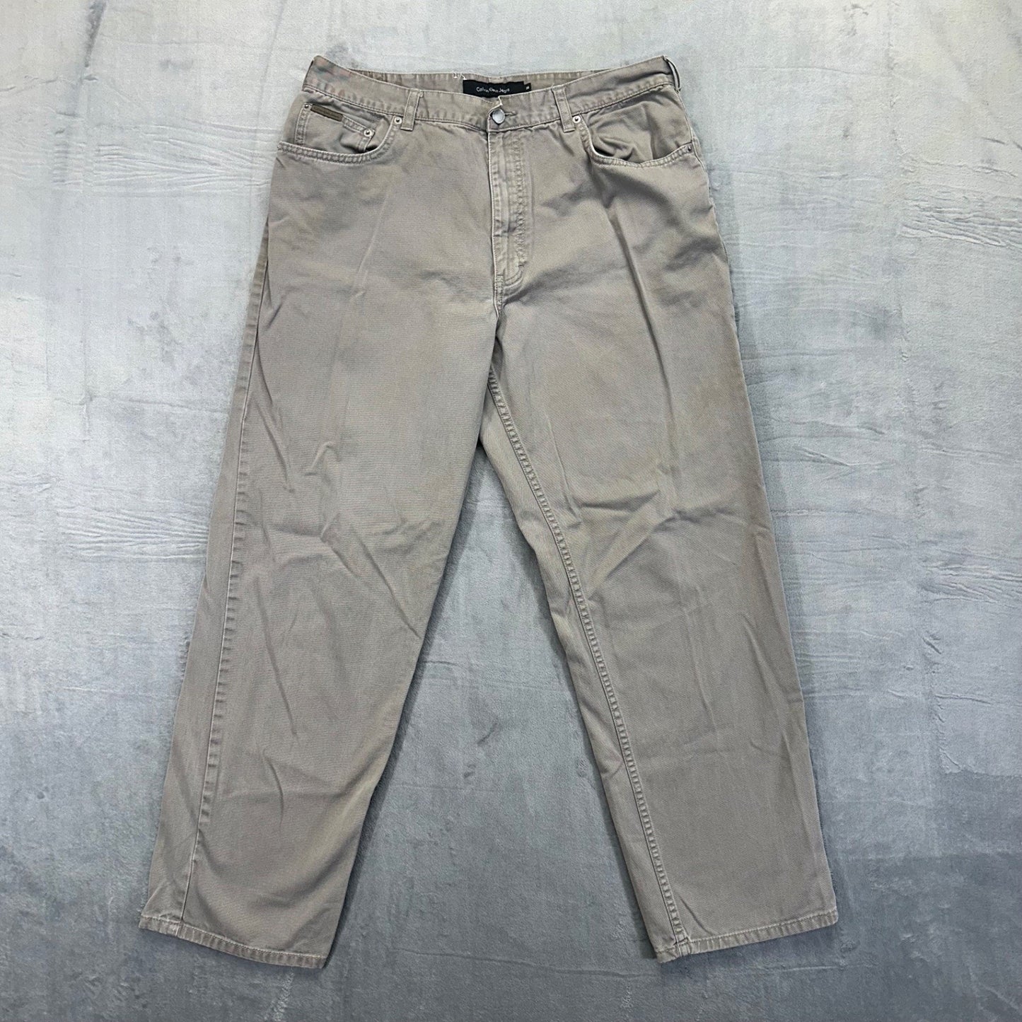Calvin Klein Men's Easy Fit Jeans 36 Beige Denim