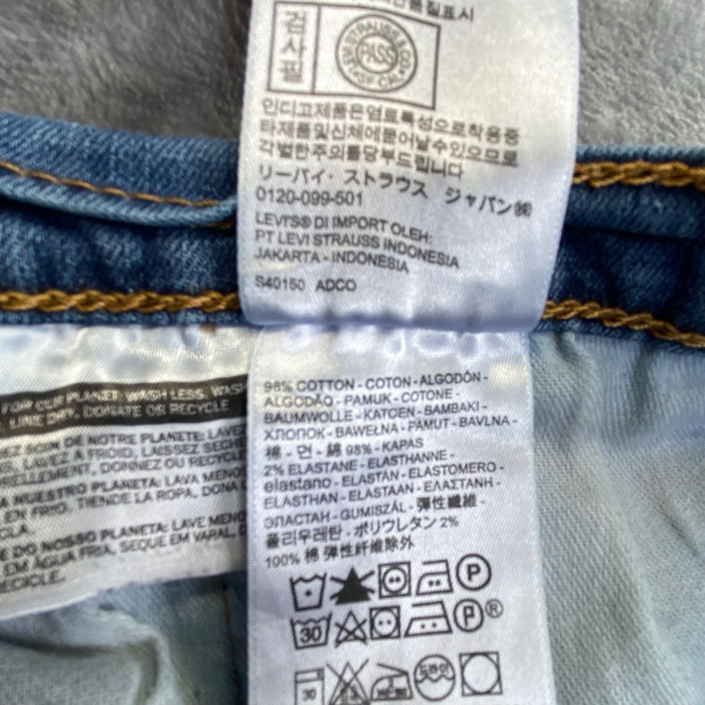 Levi's 559 Relaxed Straight Men's Jeans 44x34 Blue Denim Casual