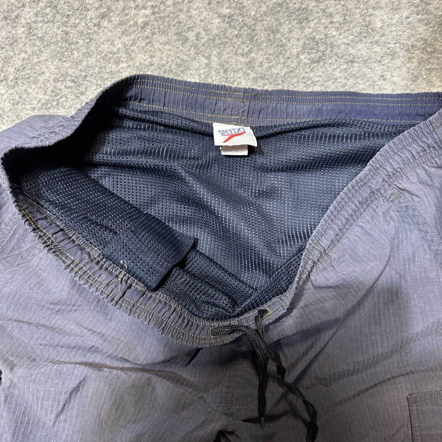 Speedo Men's Lined Swim Shorts Size L Gray Light Wash Shorts