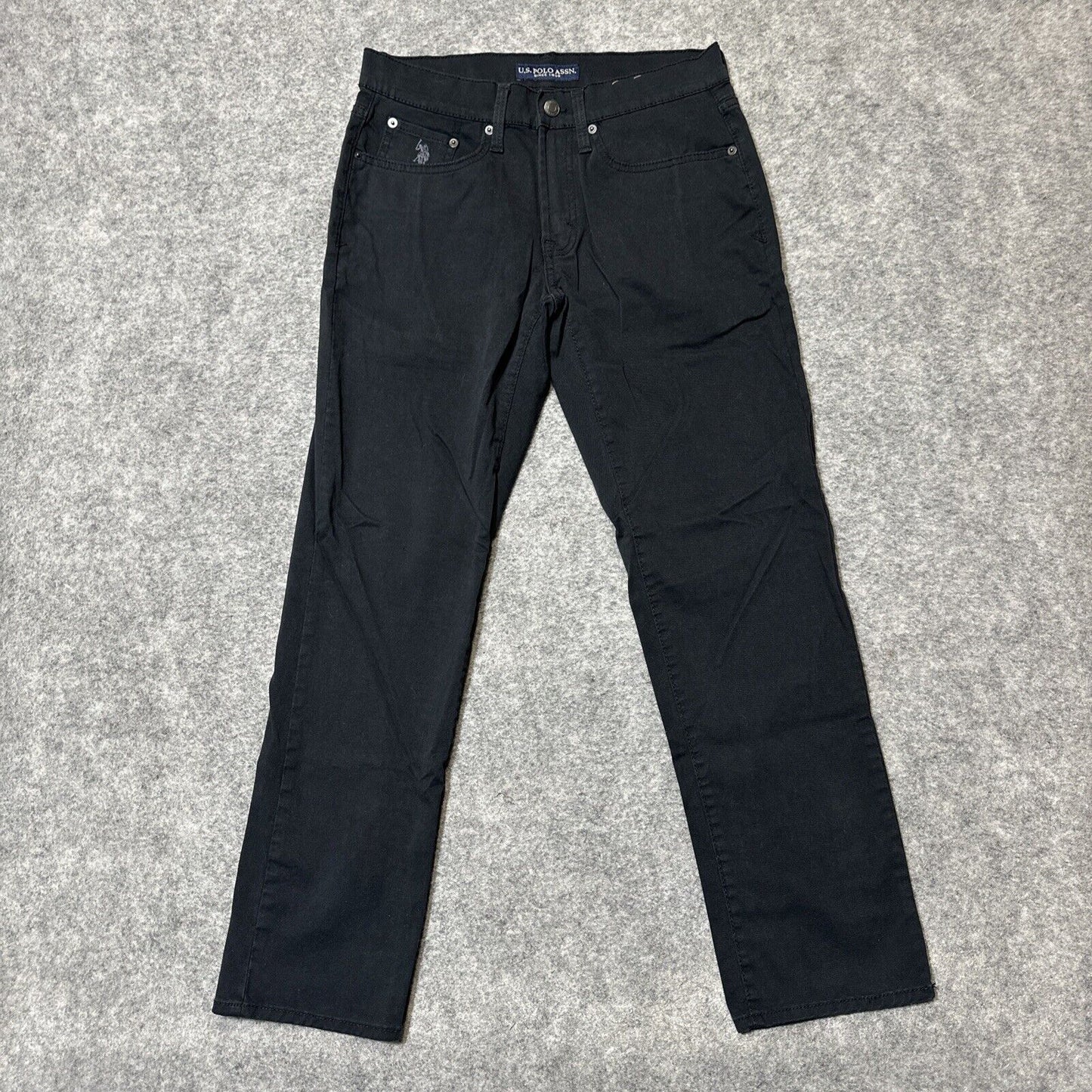 US POLO ASSN. Activate Stretch Men's Straight Jeans Size 29x30 Black Dark Denim