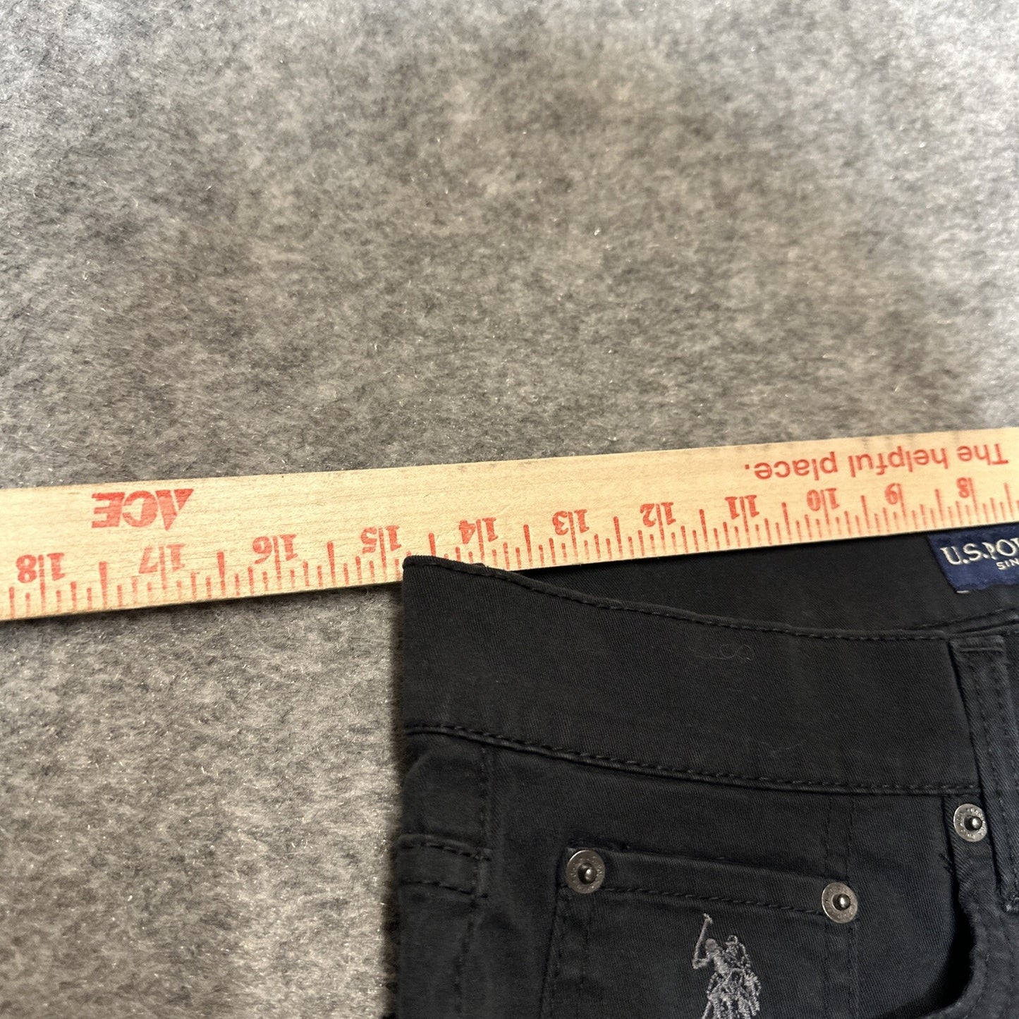 US POLO ASSN. Activate Stretch Men's Straight Jeans Size 29x30 Black Dark Denim