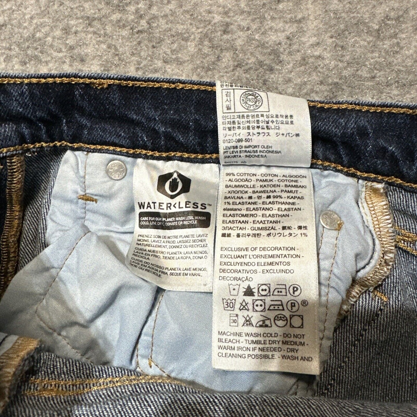 Levi's 501XX Original Fit Boys Distressed Straight Jeans Size 26x26 Blue Denim