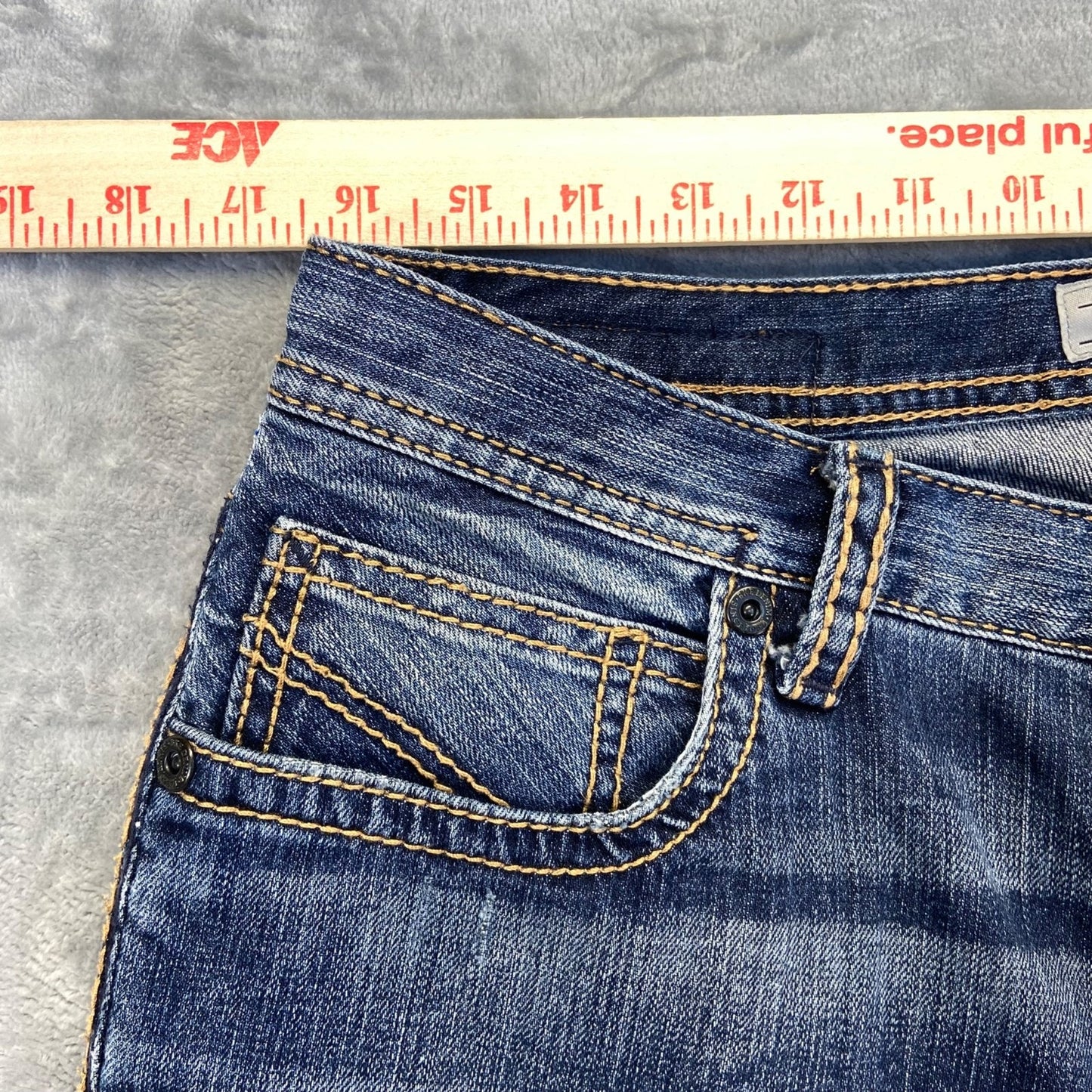 BKE Men's Ryan Straight Jeans Size 34R Blue Medium Wash