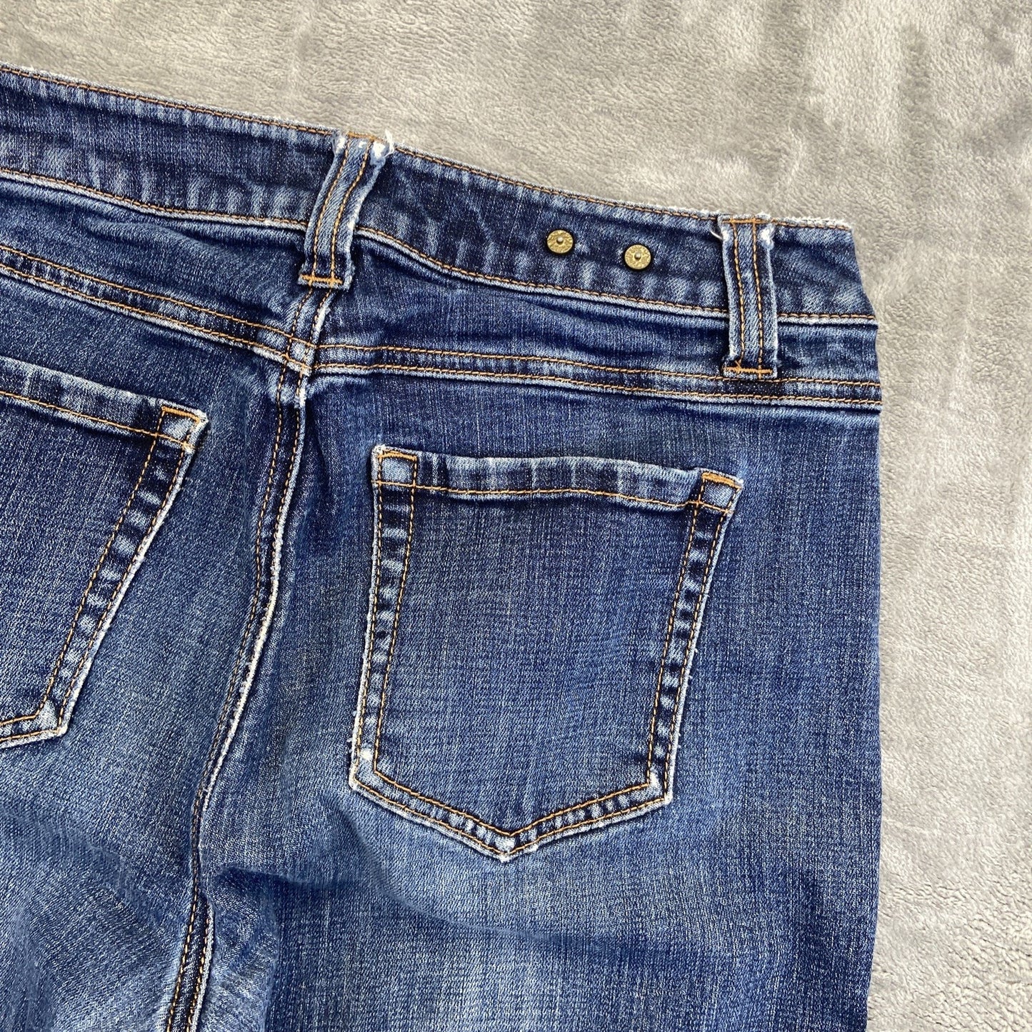 CAbi High Straight Jeans Women's Size 4 Blue Dark Wash Denim