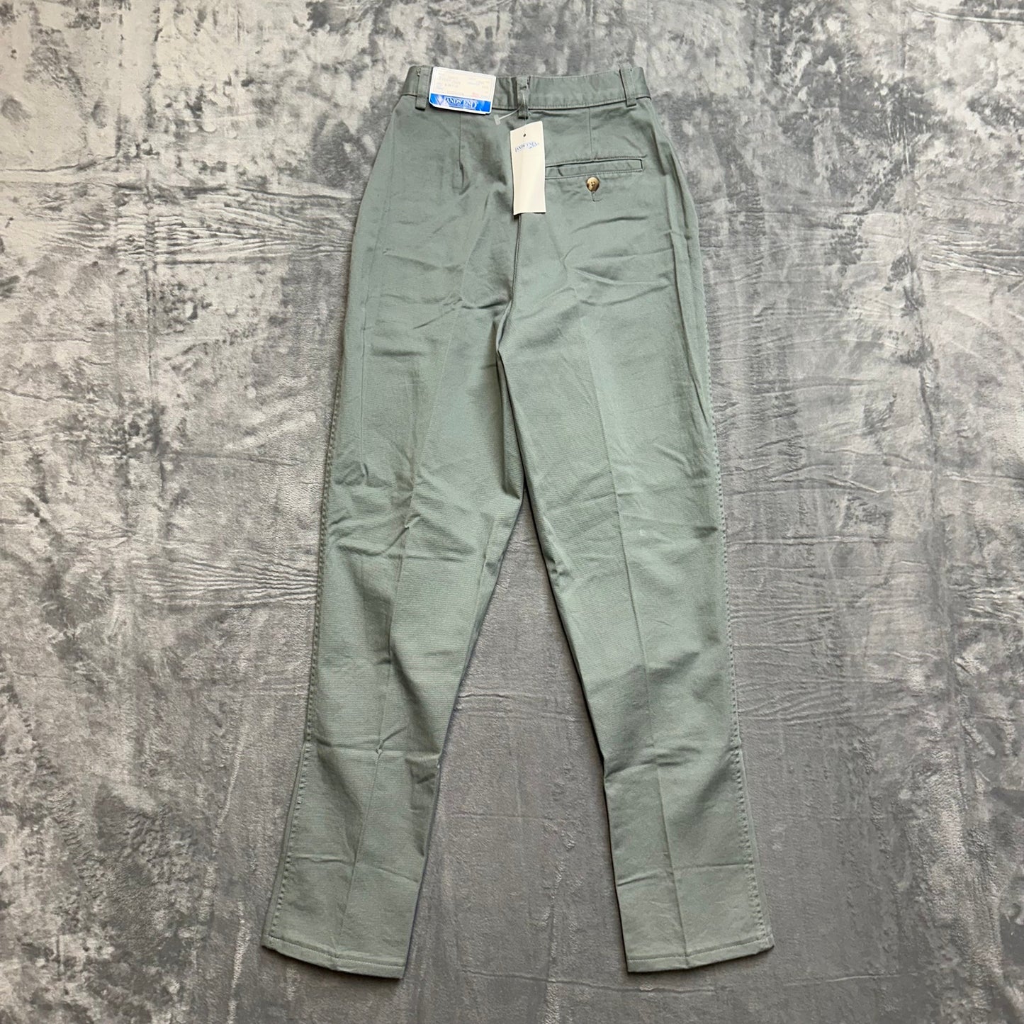 Vintage Lands End Chino Pants Women's Size 4P Green Pleated