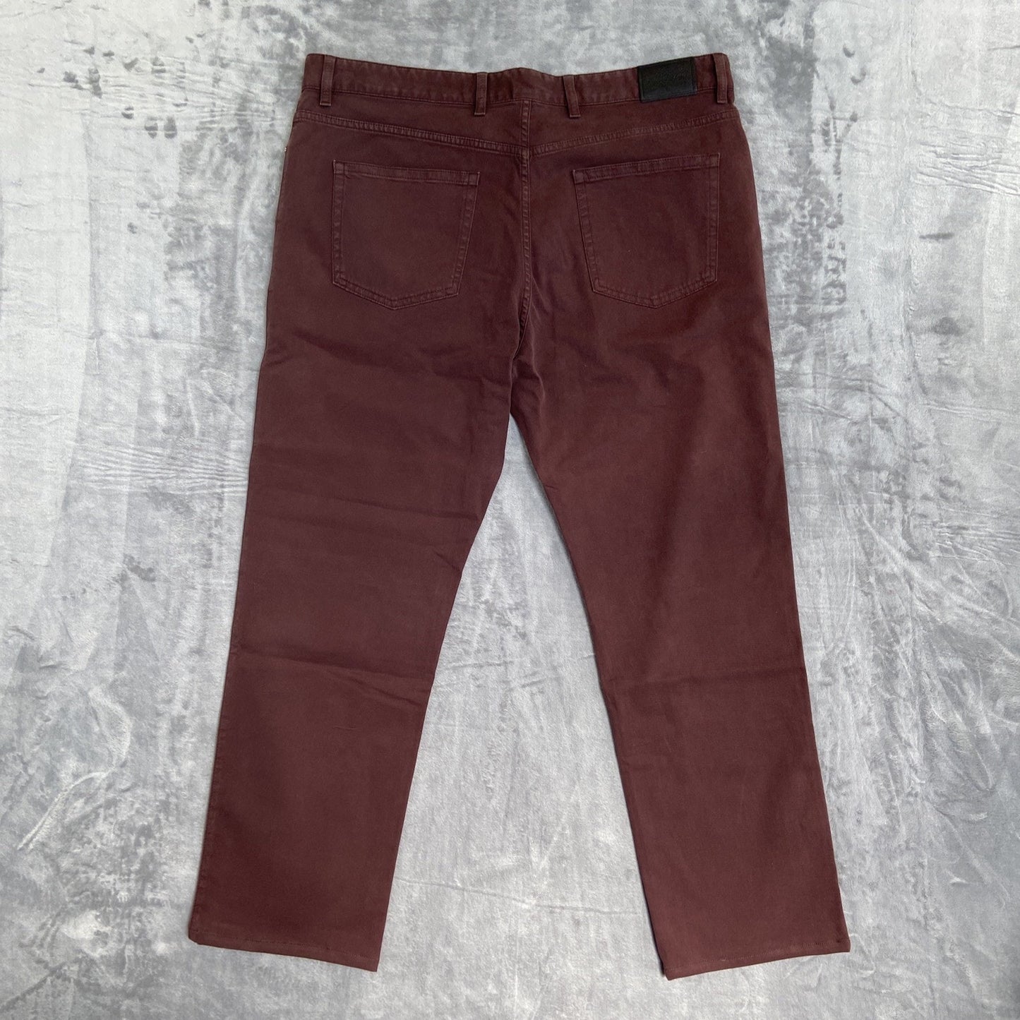 New Ermenegildo Zegna Straight Jeans Men's Size 40 Maroon Dark Red Purple