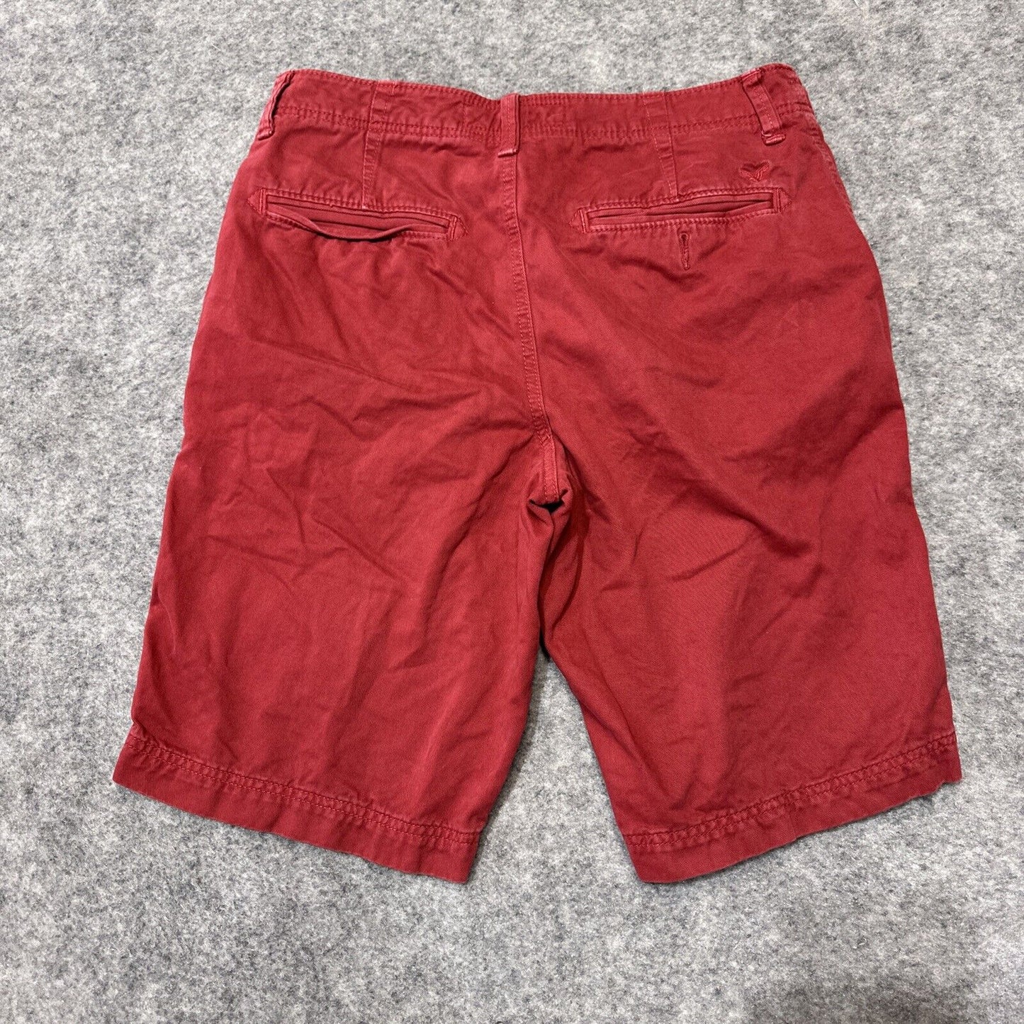 American Eagle Longer Length Men's Chino Shorts Size 30 Red Chinos