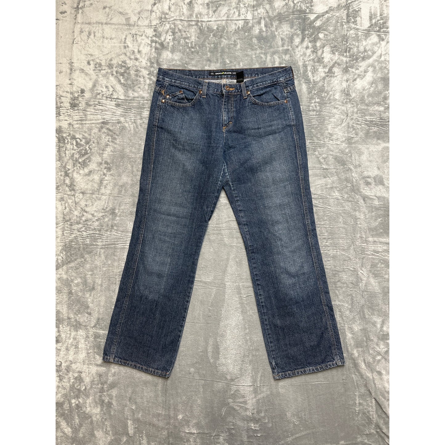 Vintage DKNY Jeans Straight Jeans Women's Size 12R Dark Blue Denim