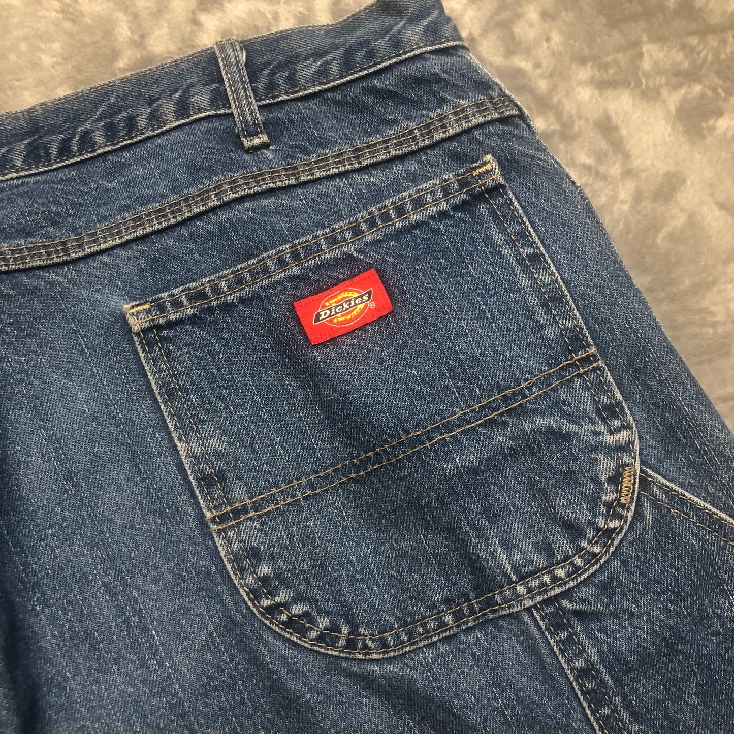 Dickies Carpenter Straight Jeans Men's Size 42x30 Blue Denim