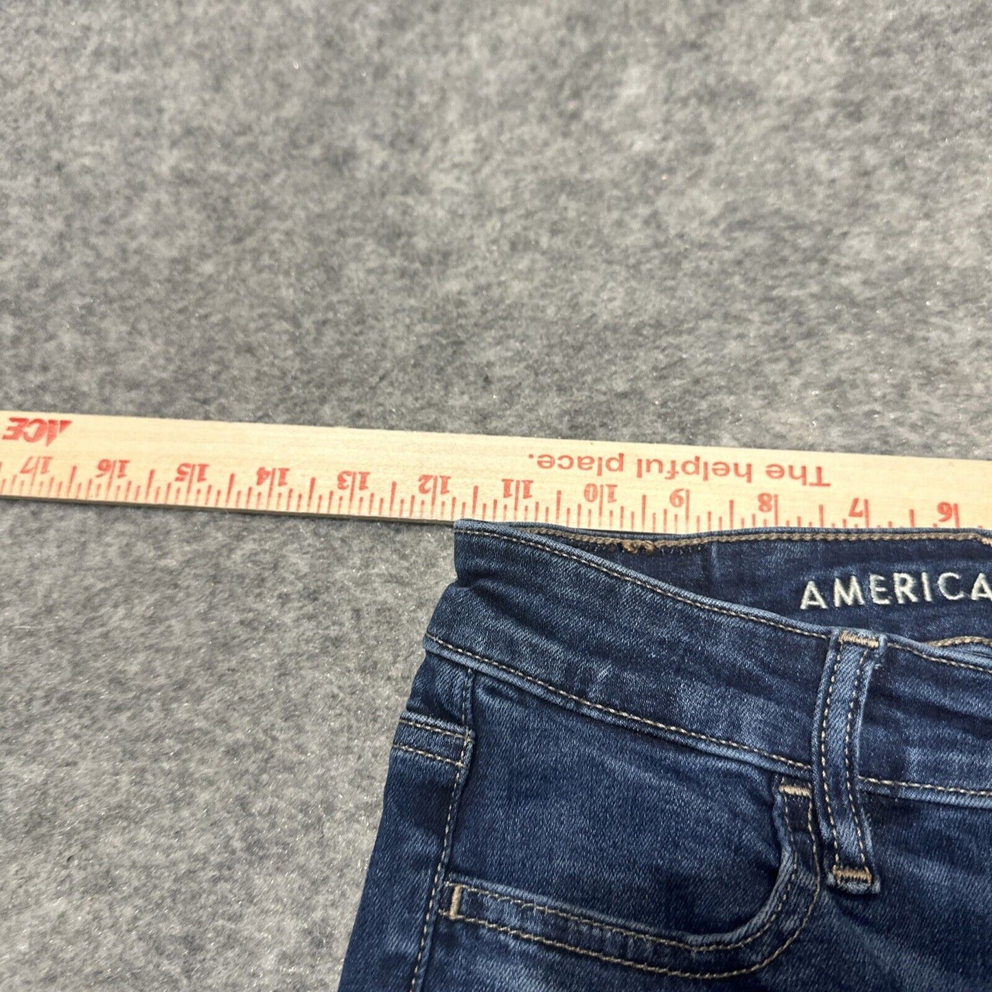 American Eagle Next Level Stretch Women's Hi Rise Jegging Size 00 Blue Dark