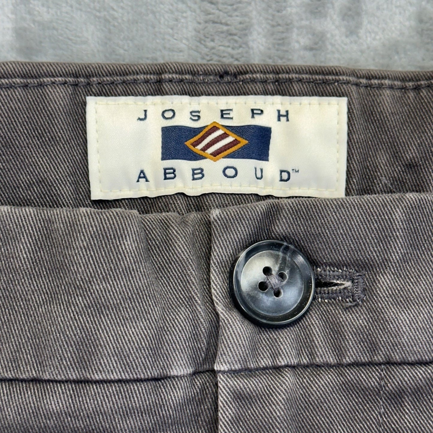 Joseph Abboud Men's Straight Chino Pants 36x30 Gray Stretch
