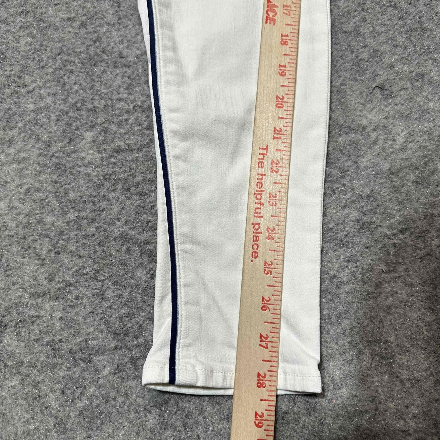 J Brand Blanc Women's Side Stripe Skinny Jeans Size 28 White Light Wash Denim
