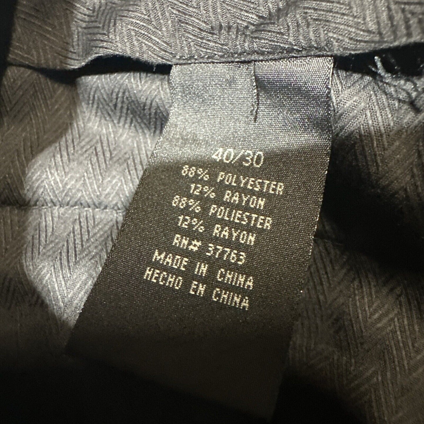 New Perry Ellis Portfolio Men's Dress Formal Trousers 40x30 Gray Striped Pants