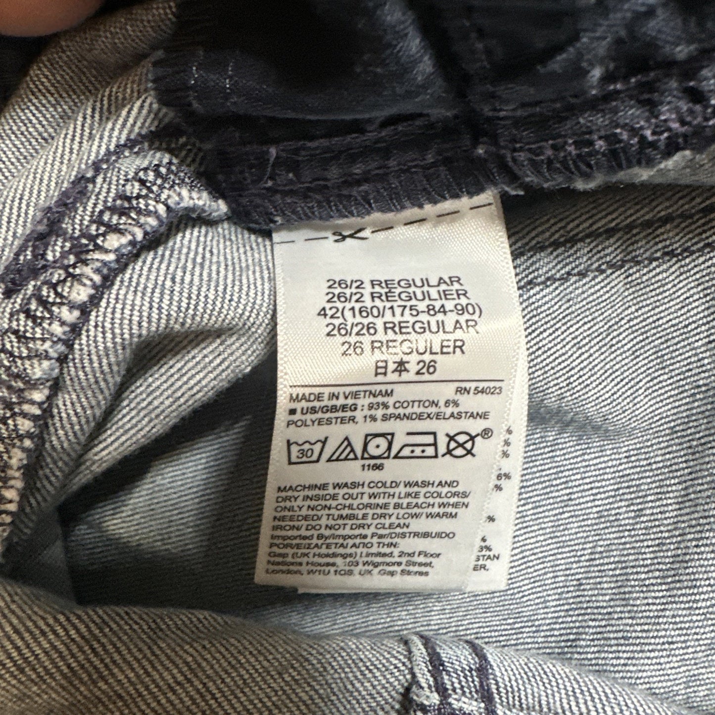 Gap Vintage Slim Sky High Jeans Women's Size 26/2R Blue Denim