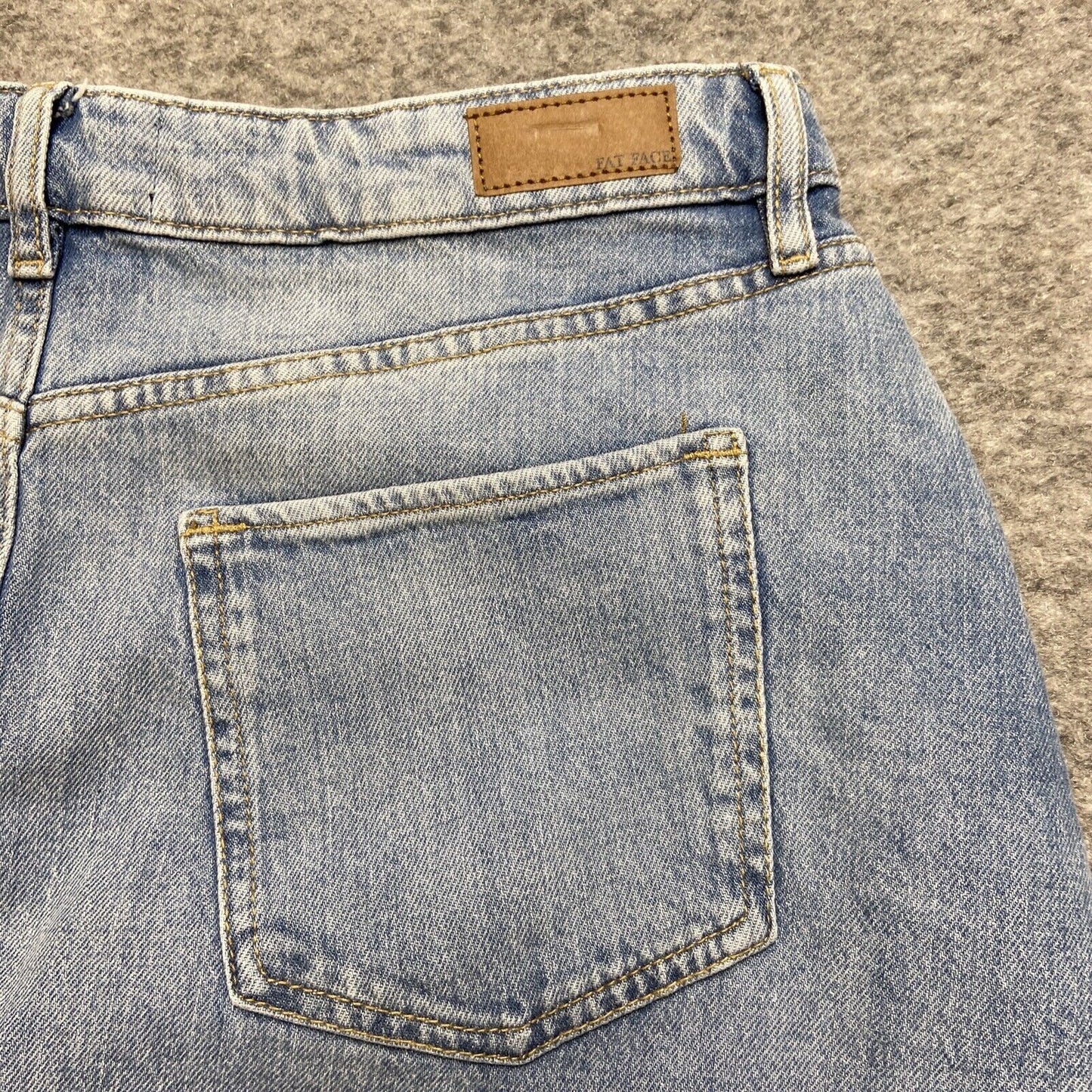 Fat Face A Line Maxi Denim Skirt Women's Size 14R Light Blue Denim