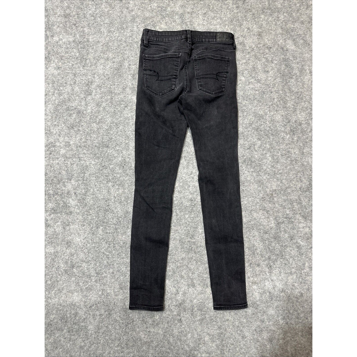 American Eagle Next Level Stretch Women's Distressed Jegging Size 4L Long Black