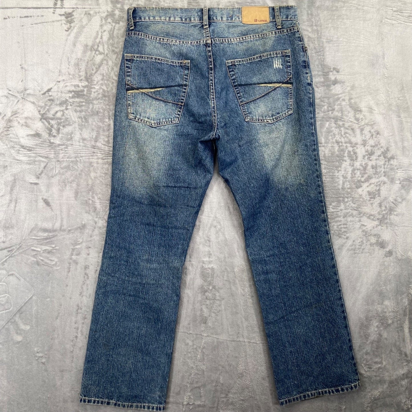 Carbon Men's Straight Leg Jeans Blue Denim Size 30/30 #534424