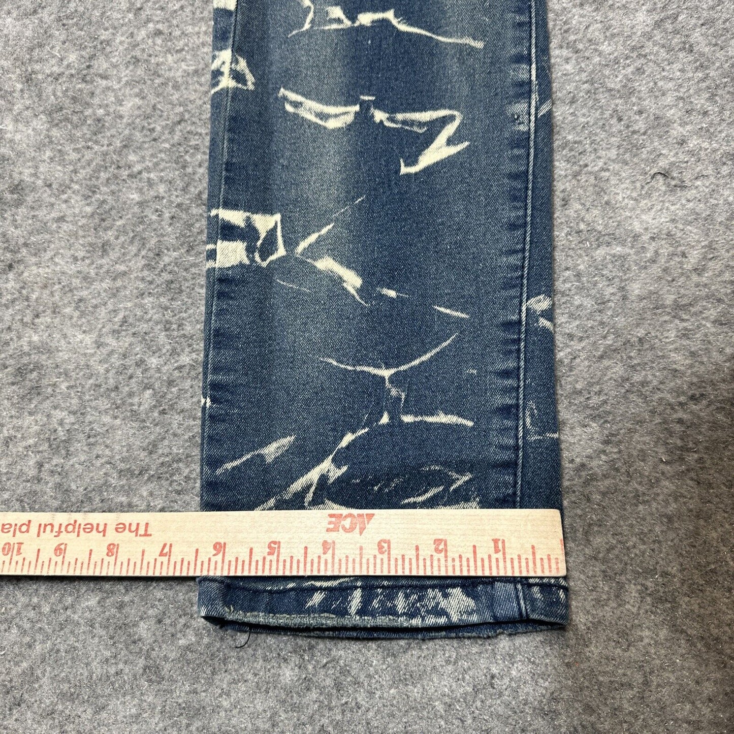 Reason Distressed Skinny Jeans Men's Size 36 Bleached Leg Denim