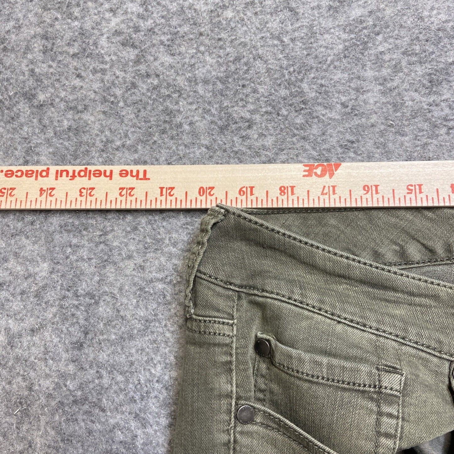 Torrid Skinny Ankle Jeans Women's Size 22 Green Button Fly Denim