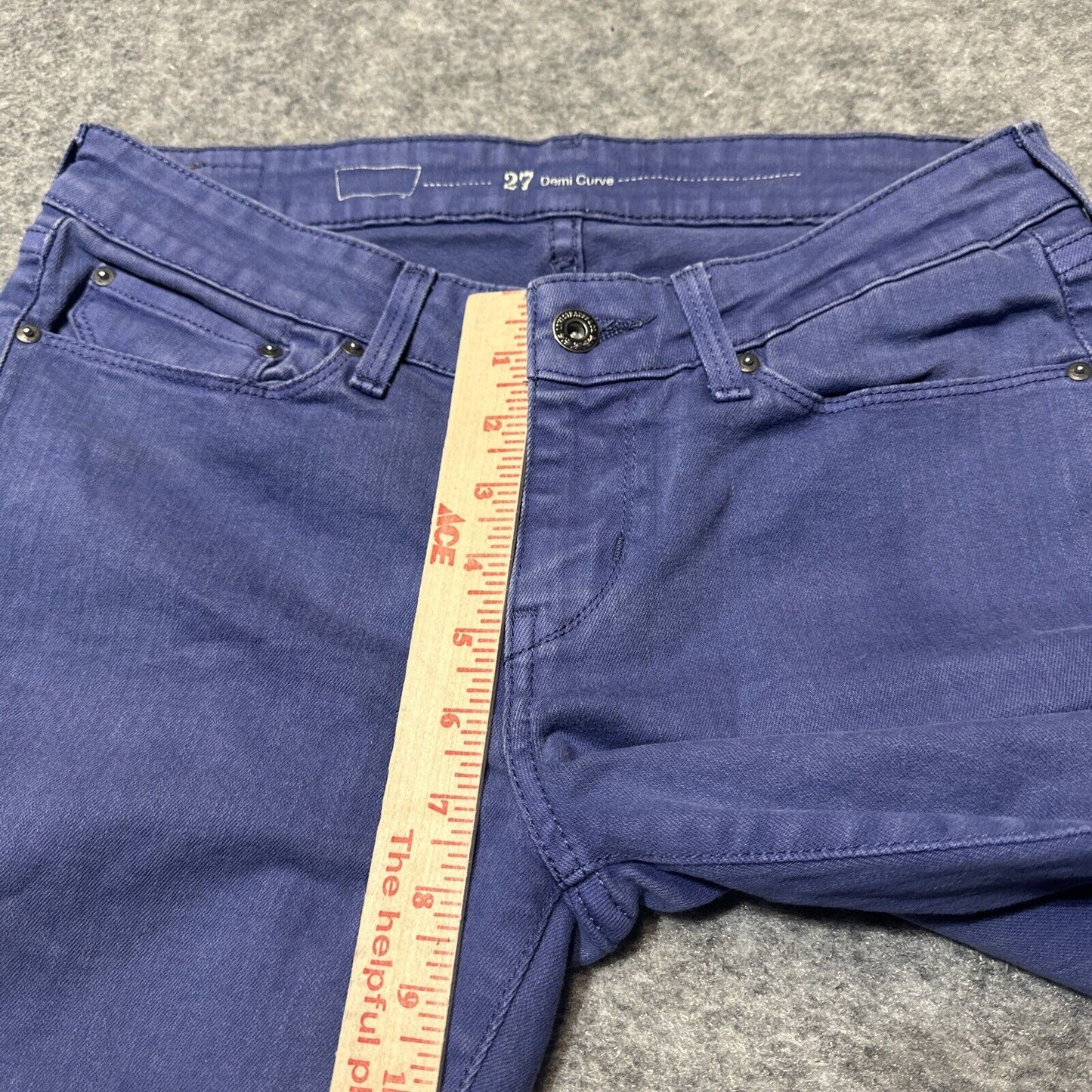 Levi's Demi Curve Skinny Jeans Womens Size 27 Purple Denim *28x26*