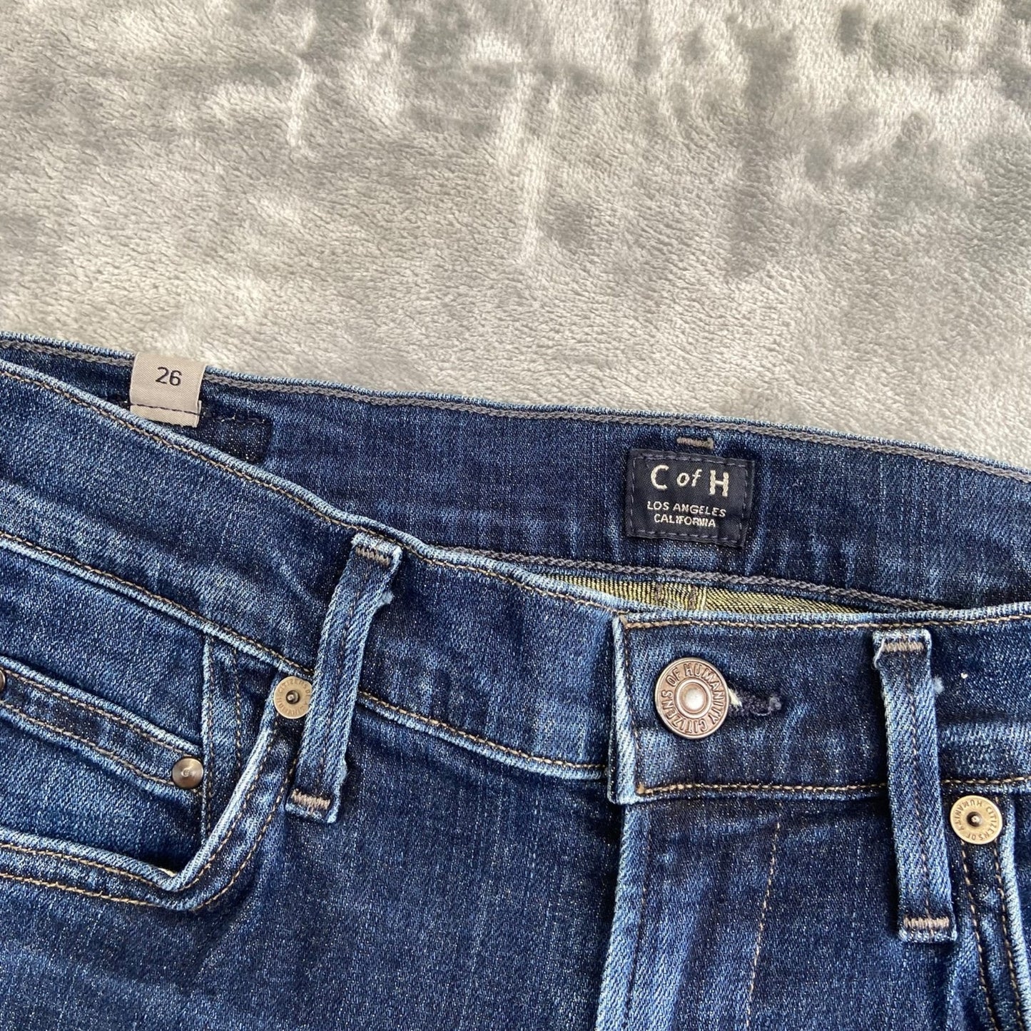 Citizens of Humanity Women's Cara High Rise Cigarette Jeans 26 Blue
