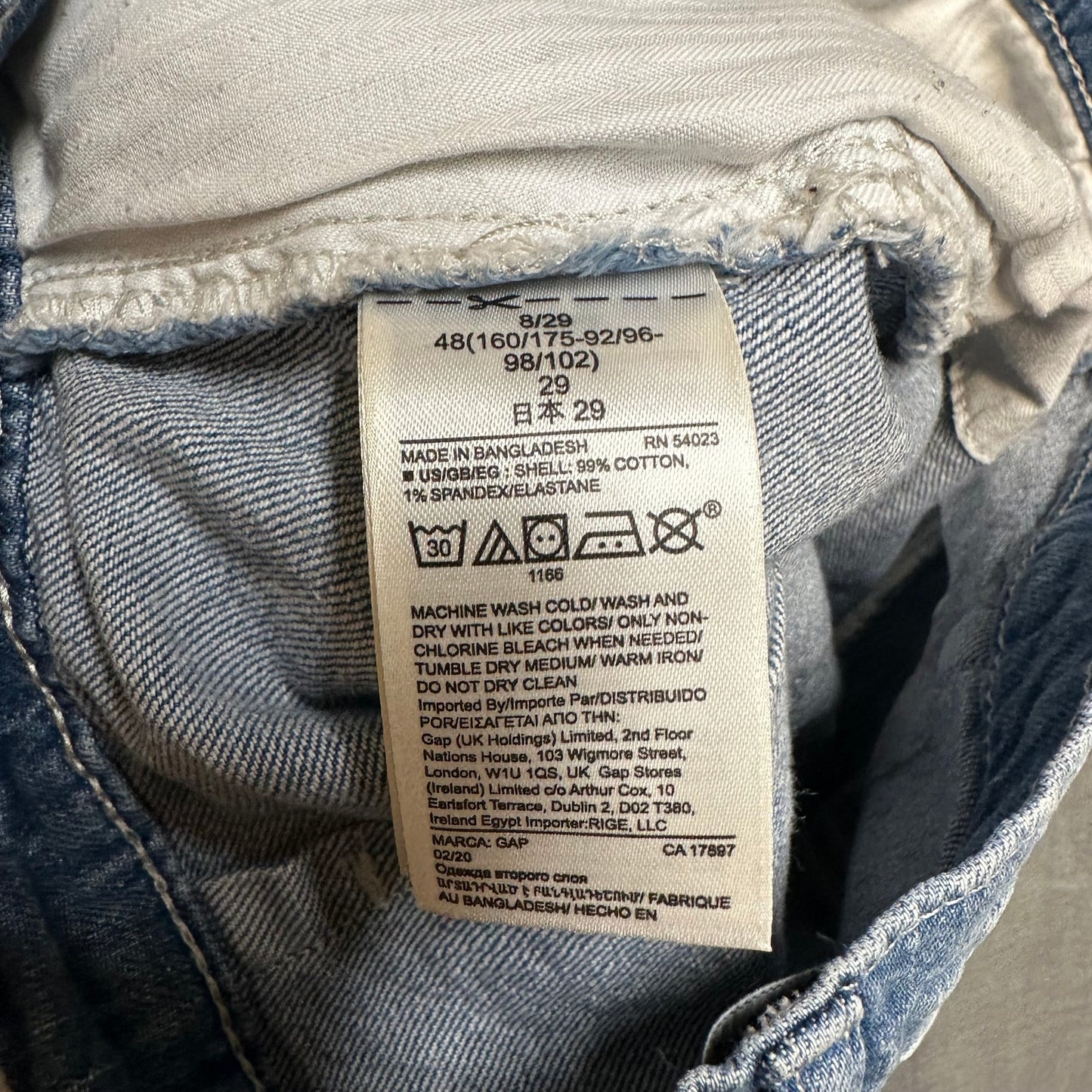 Gap Straight Flap Pockets Skirt Women's Size 8 Light Blue Denim