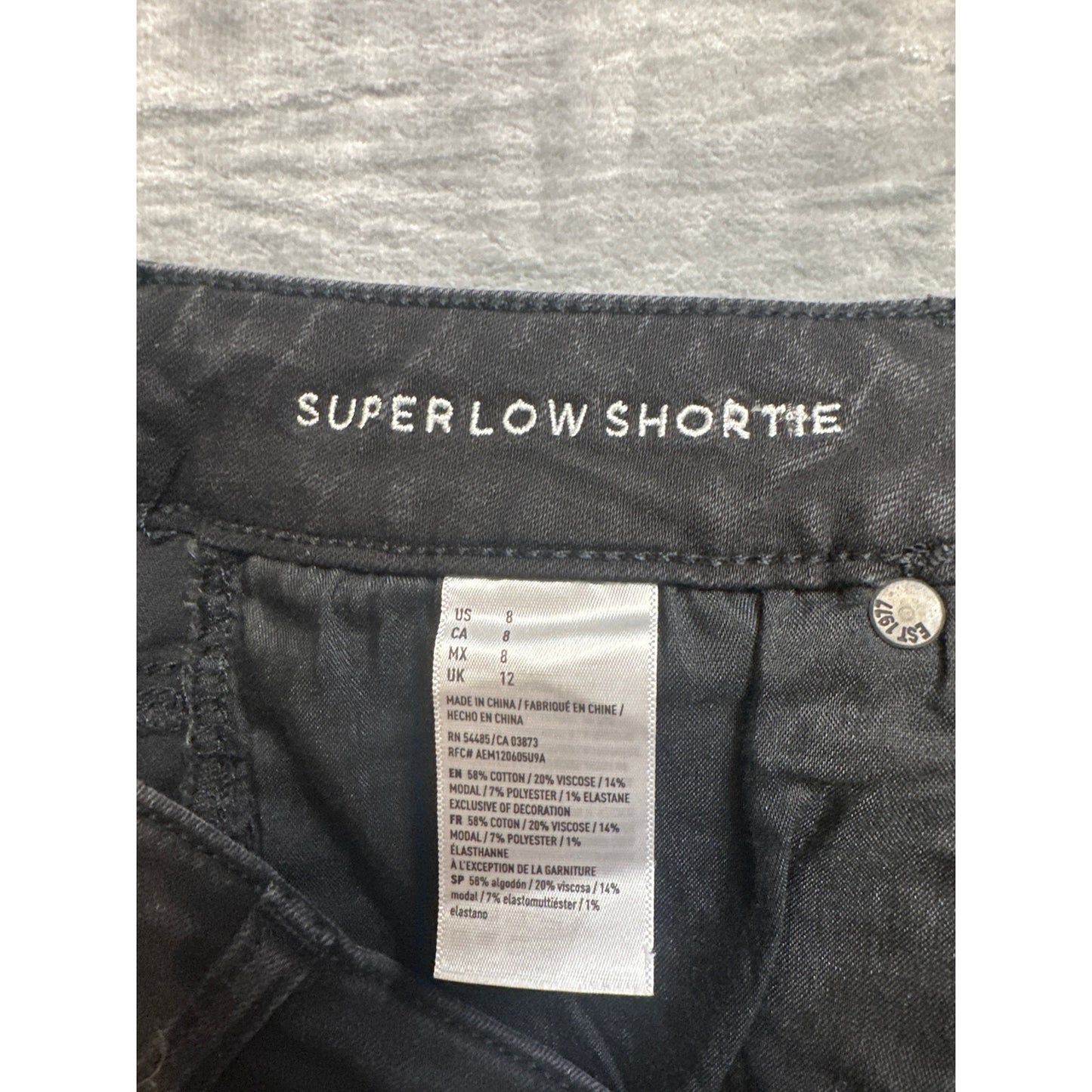 American Eagle Outfitters Cut-Off Shorts Women's Size 6 Black Denim