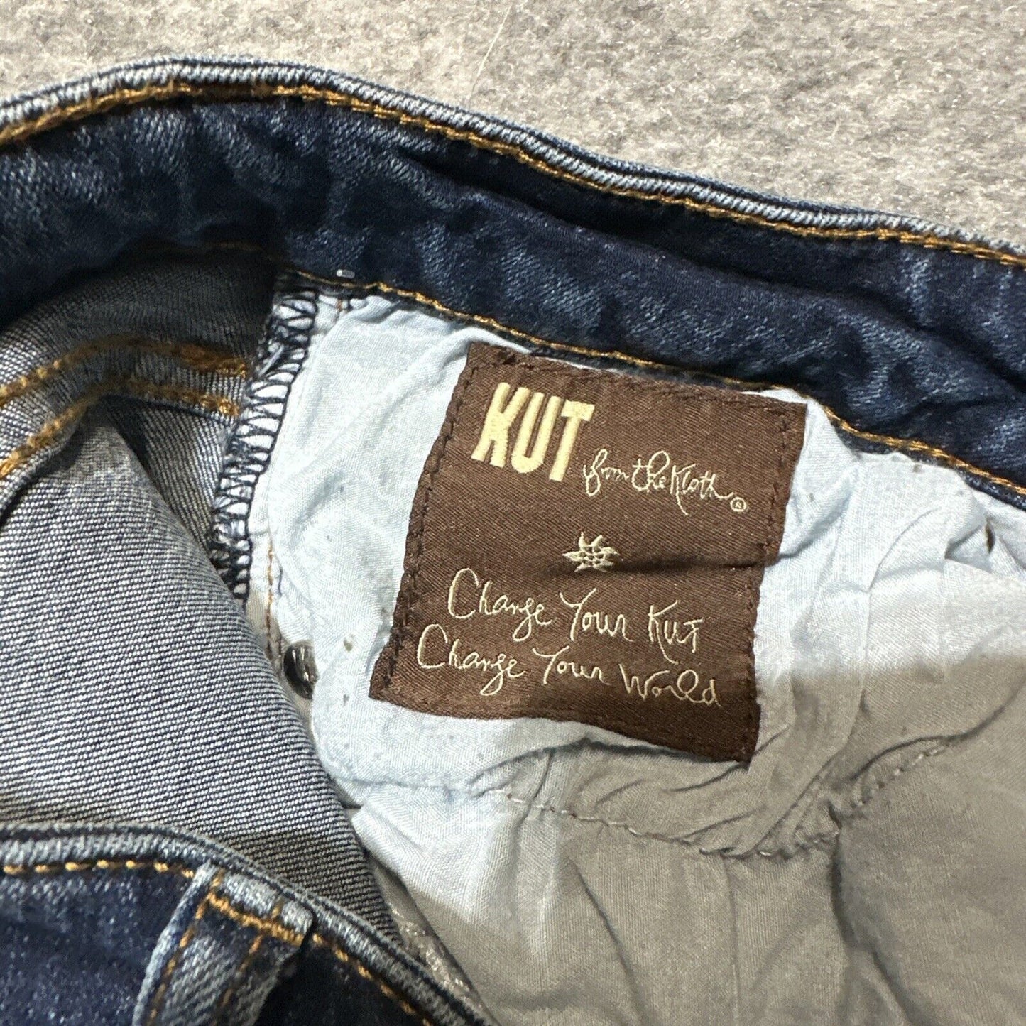 KUT From The Kloth Women's Straight Jeans Size 10 Blue Dark Wash Denim