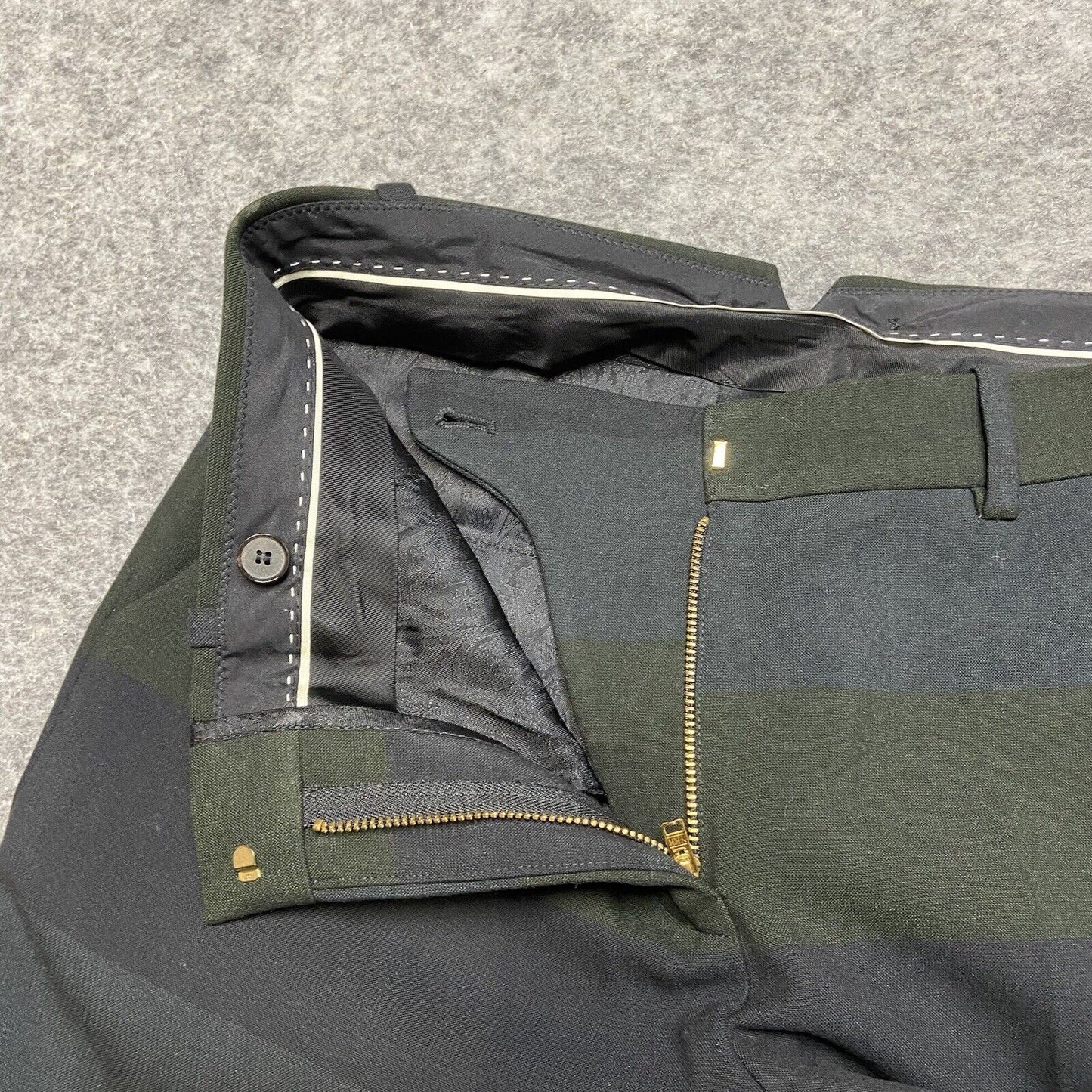 Day Birger et Mikkelsen Striped Tailored Pants Women's EU 36 US 4/6 Green Black