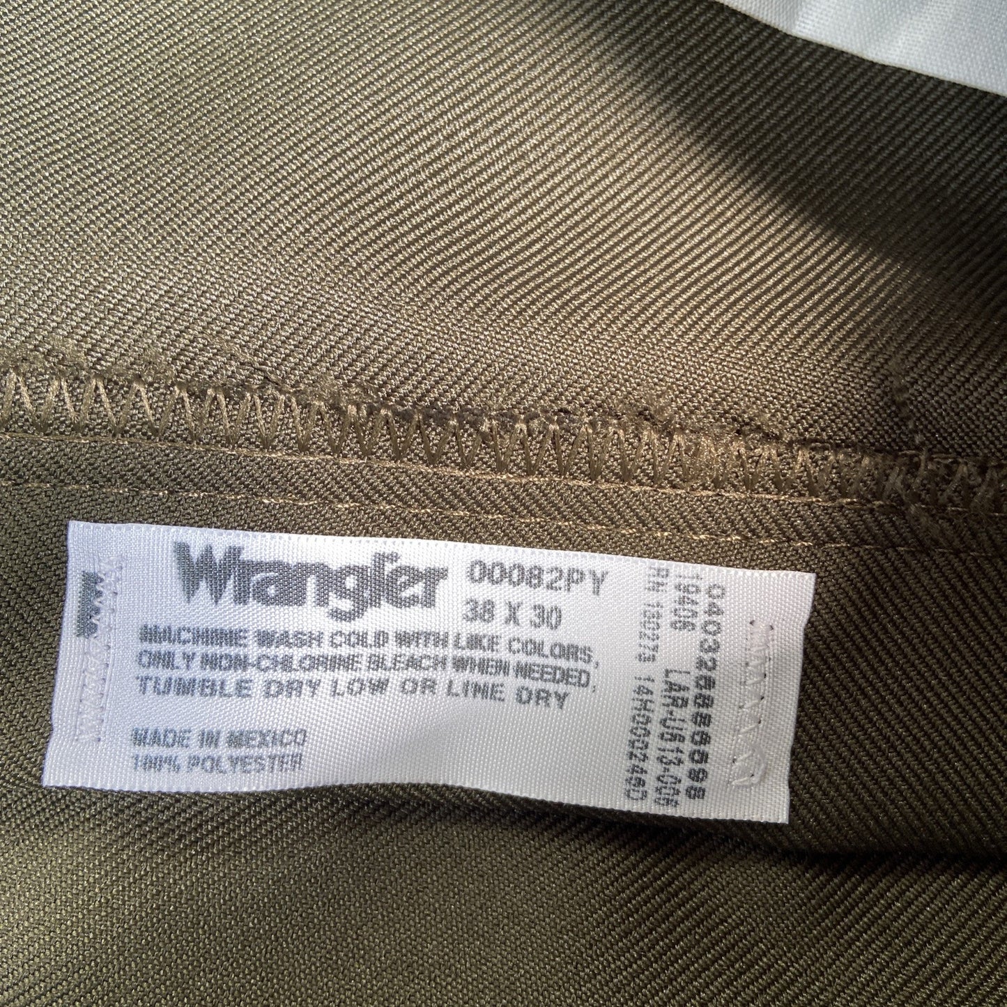 New Wrangler 00082PY Ranch Western Pants Men's Size 38x30 Green Pants