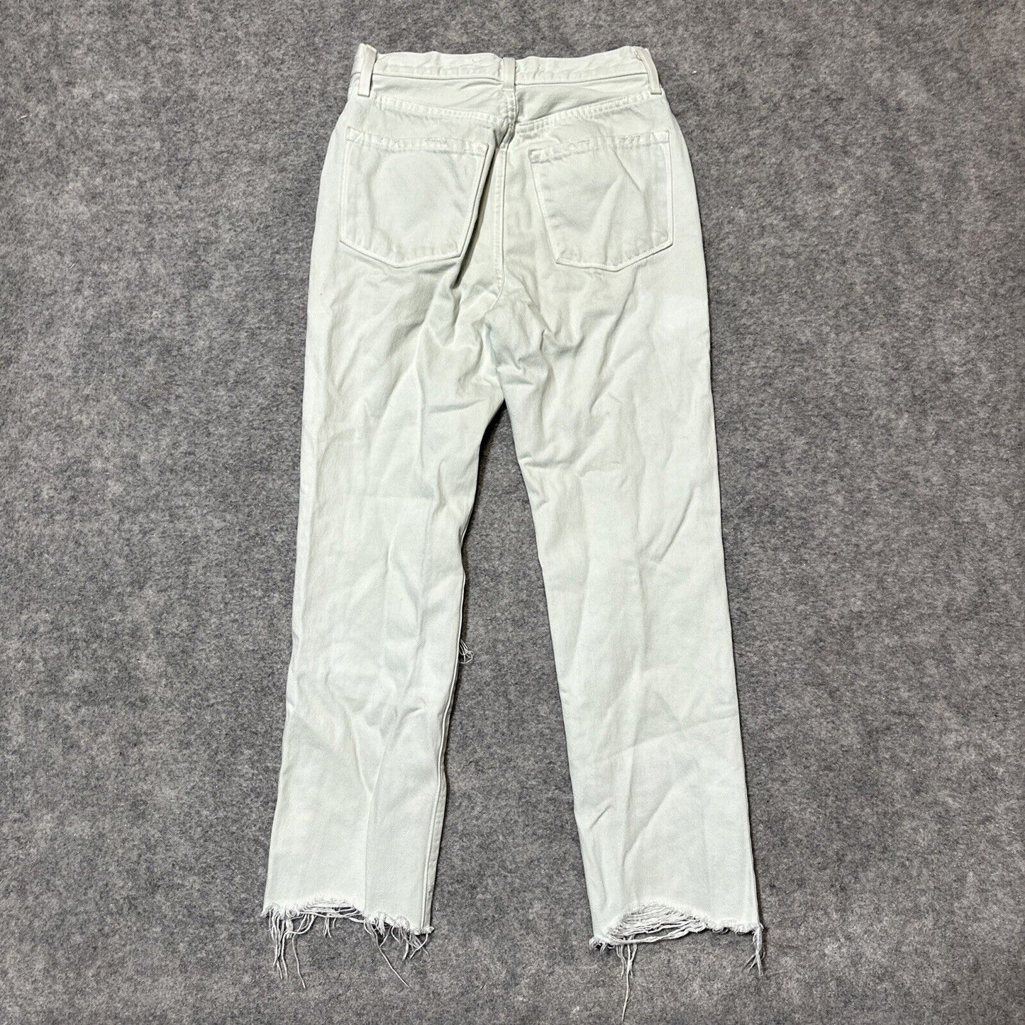 J Brand Wynne Women's Distressed Straight Jeans Sz 24 Spearmint White Denim