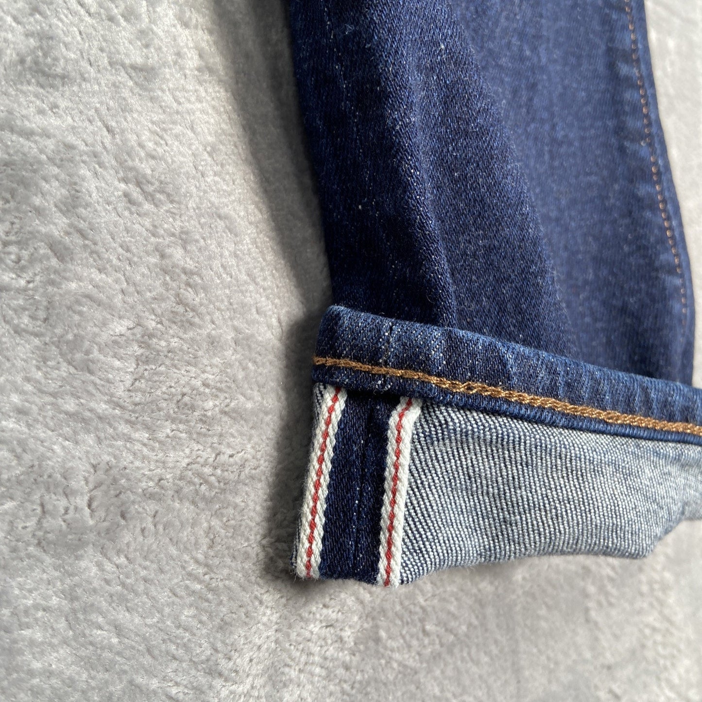 Express Selvedge Slim Jeans Mens Size 33x30 Blue Dark Wash Denim