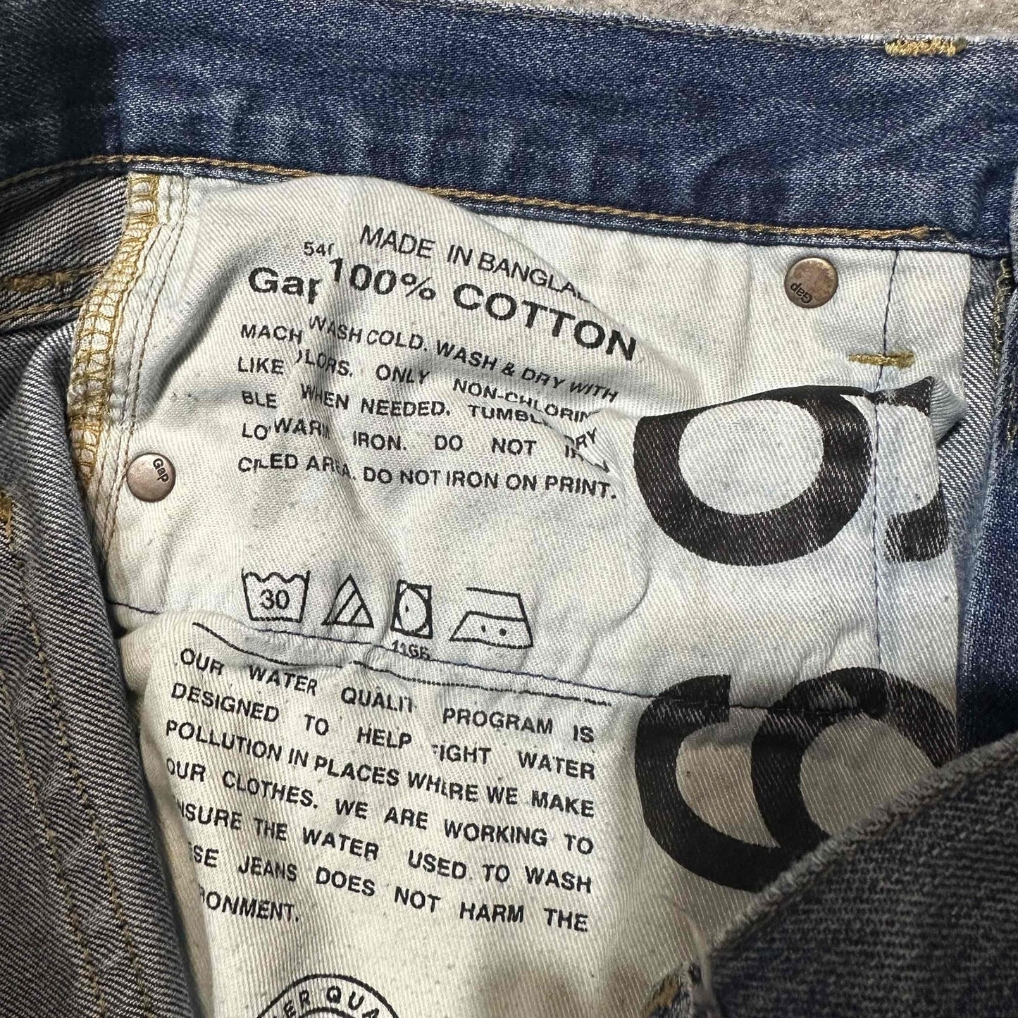 Gap 1969 Men's Slim Jeans Size 32x36 Blue Faded Wash Denim