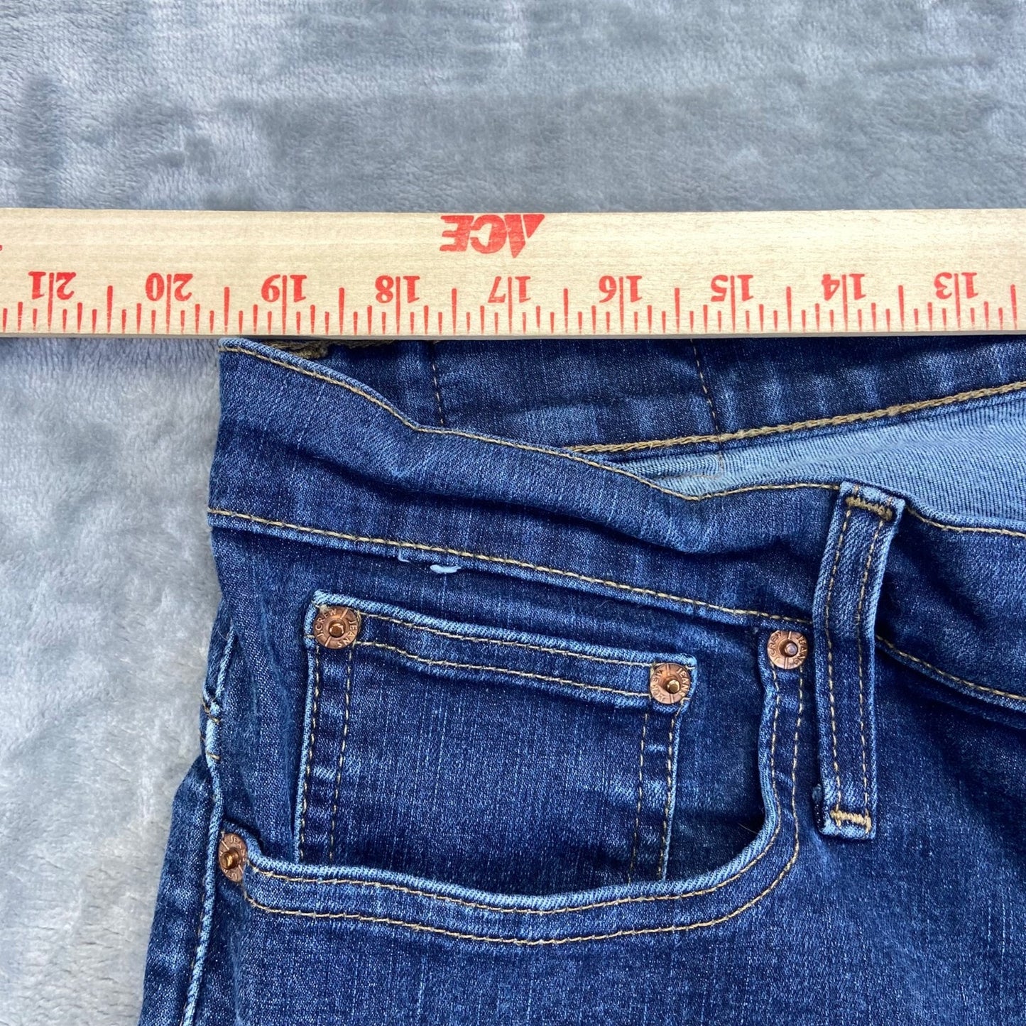J.Crew Men's 10" High-Rise Toothpick Skinny Jeans Size 35 Blue