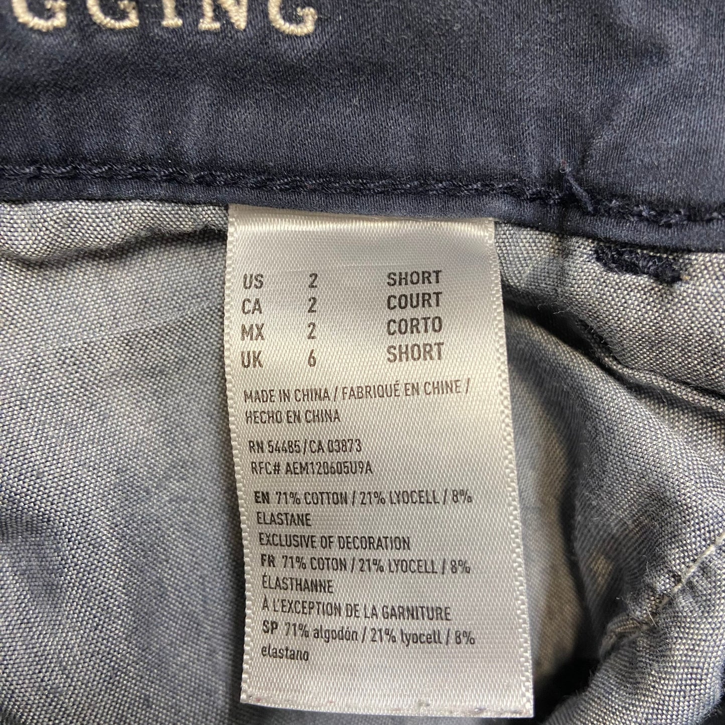 American Eagle Super Stretch X Hi Rise Jegging Women's Size 2 Short Dark Blue