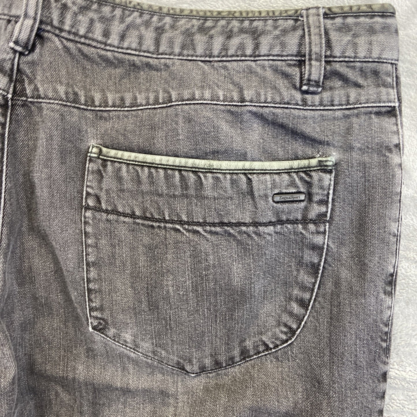 Zegna Sport Regular Fit Carbon Jeans Men's Size 38 Black Denim