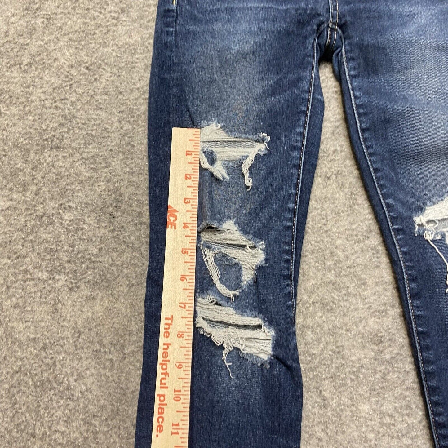 American Eagle Next Level Stretch Distressed Jegging Womens Sz 0 Short Dark Blue
