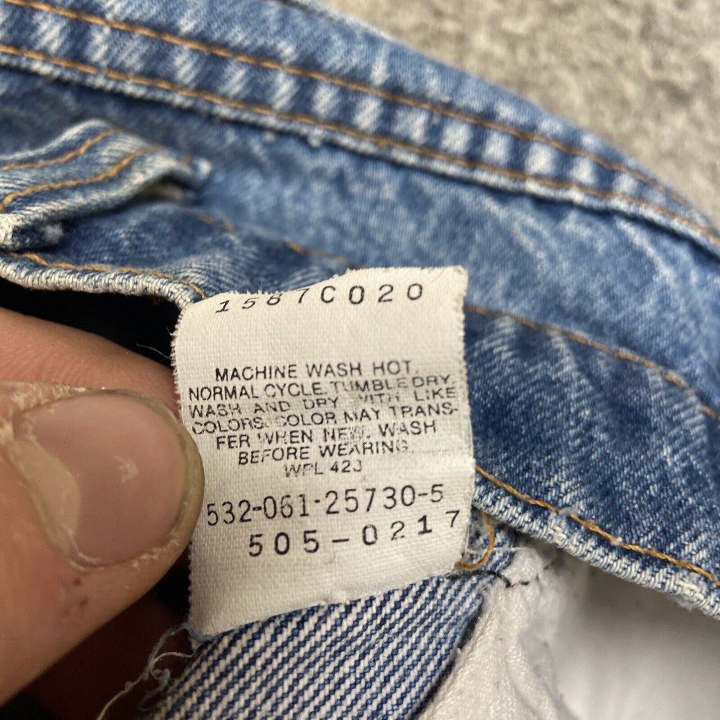 Vintage Levi's 505XX Regular Fit Jeans Men's Size 46x32 *44x29* Blue Hemmed