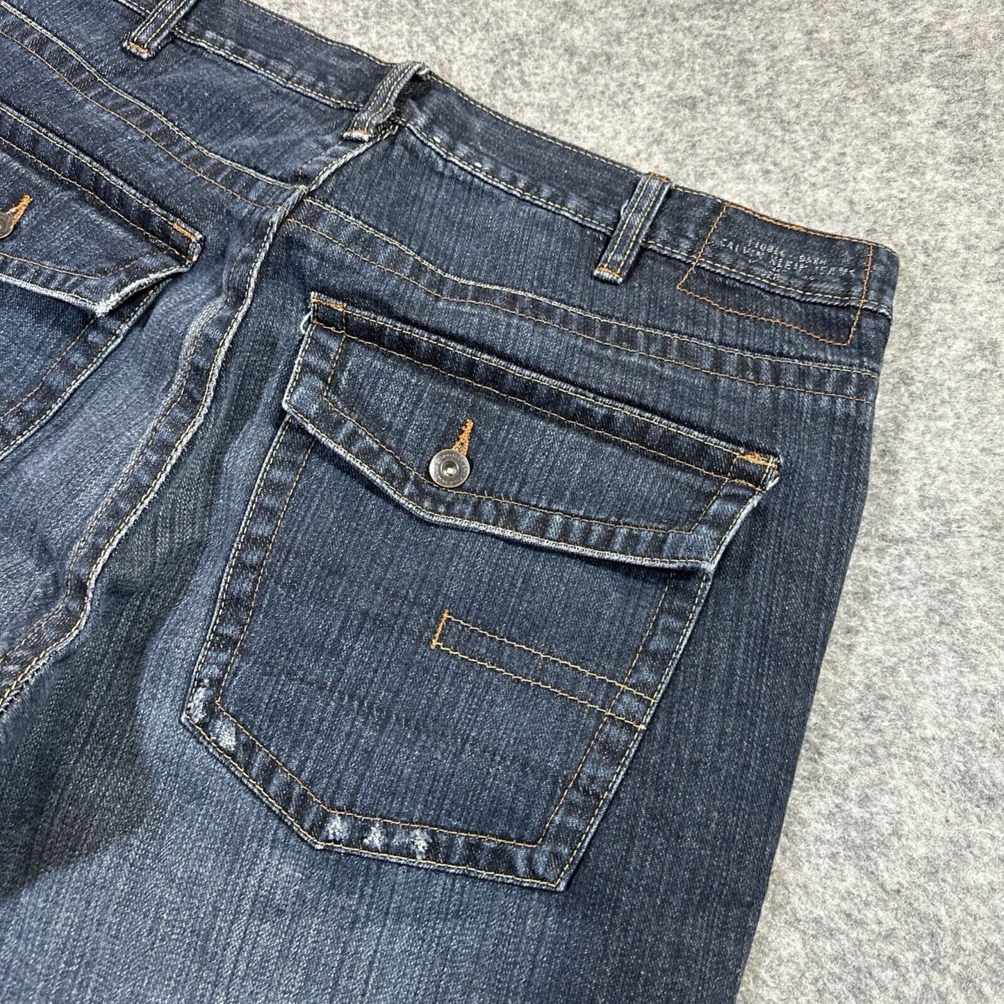 Calvin Klein Bootcut Jeans Men's Size 38x30 Dark Blue Denim