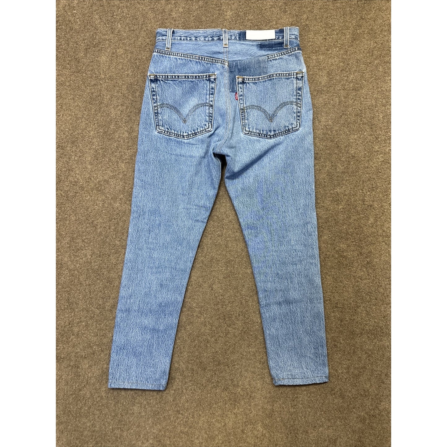 RE/DONE Levi's Patched High Rise Skinny Jeans Womens Sz 27 Blue Denim Button Fly