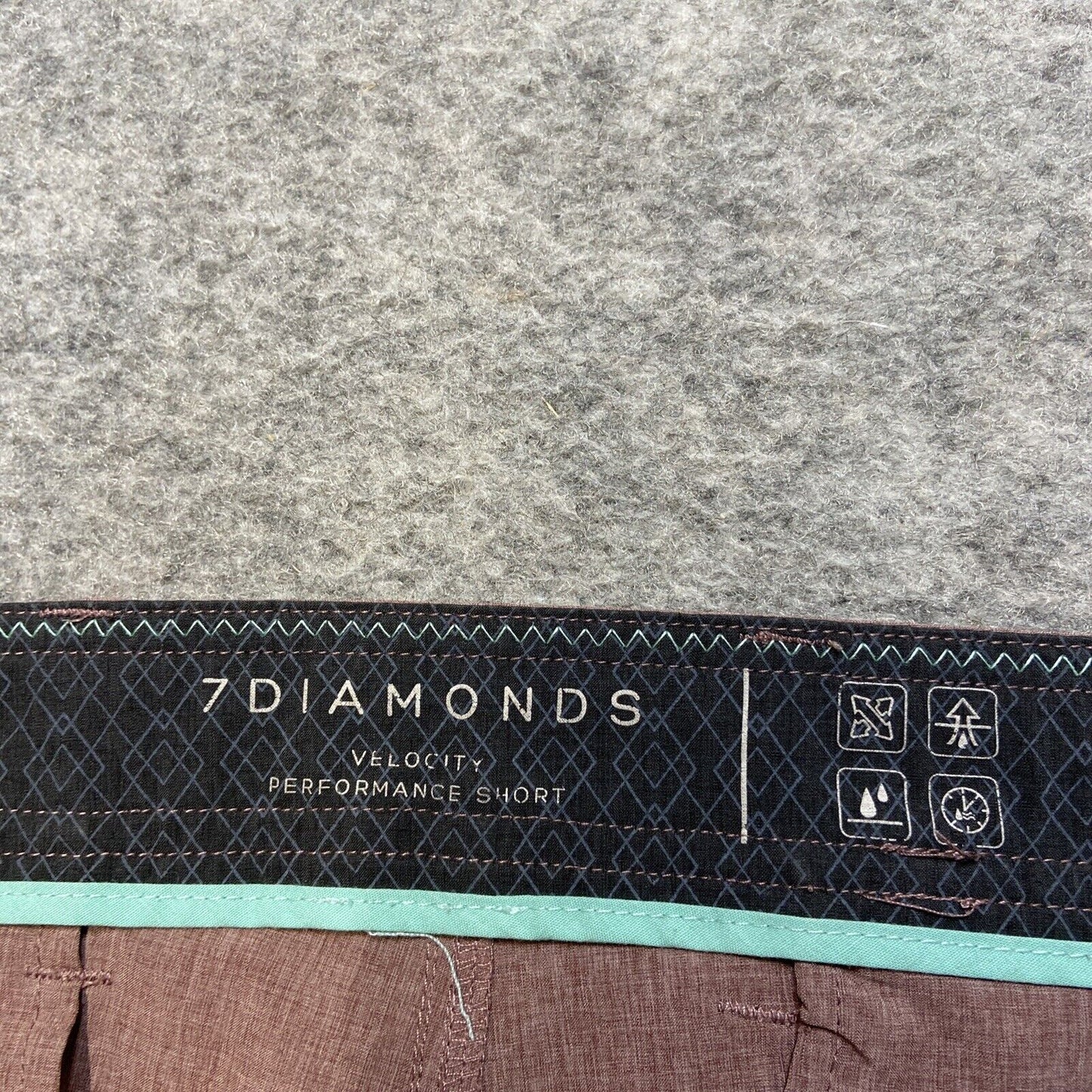 7 Diamonds Velocity Performance Short Men's Size 38 Mauve Brown Shorts