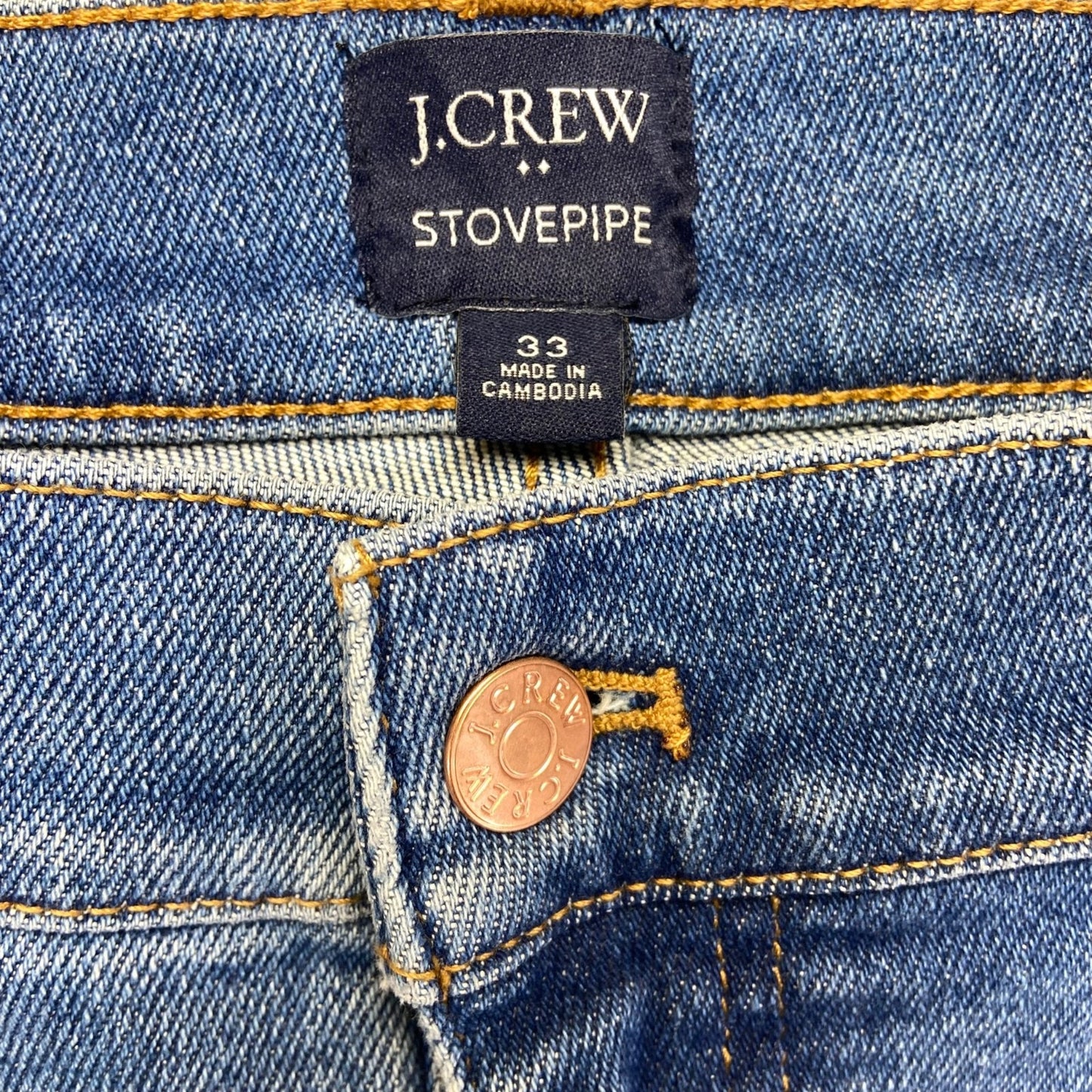 J.Crew Stovepipe Straight Jeans Men's 33 Blue Denim Casual