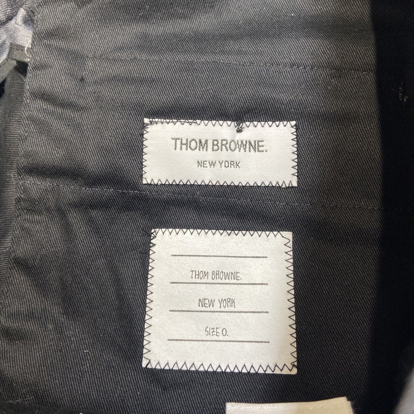 Thom Browne Wool Dress Pants Women's Size 0 Gray Cupro Lined Cuffed Pants