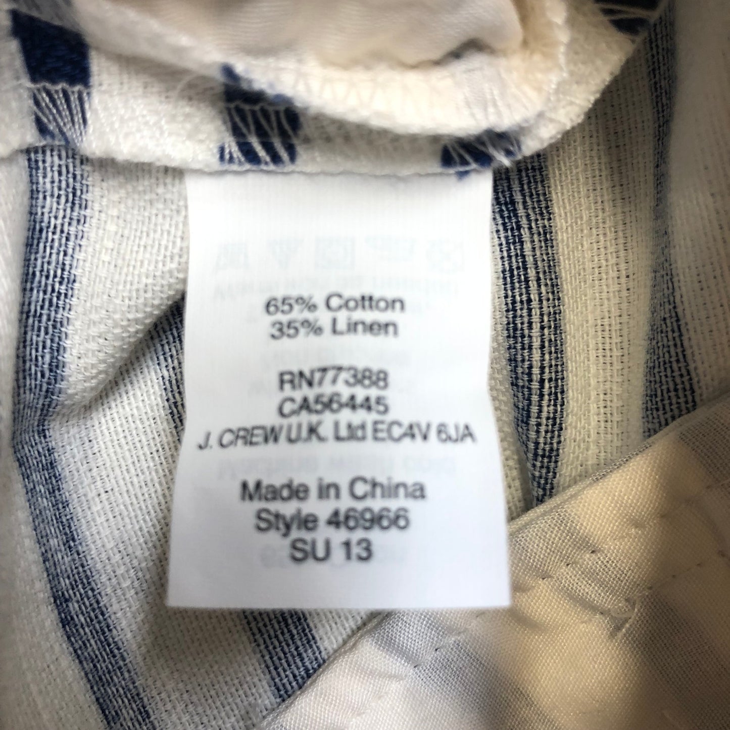 New J.Crew Linen Shorts Women's Size 0 Pinstripe Blue White