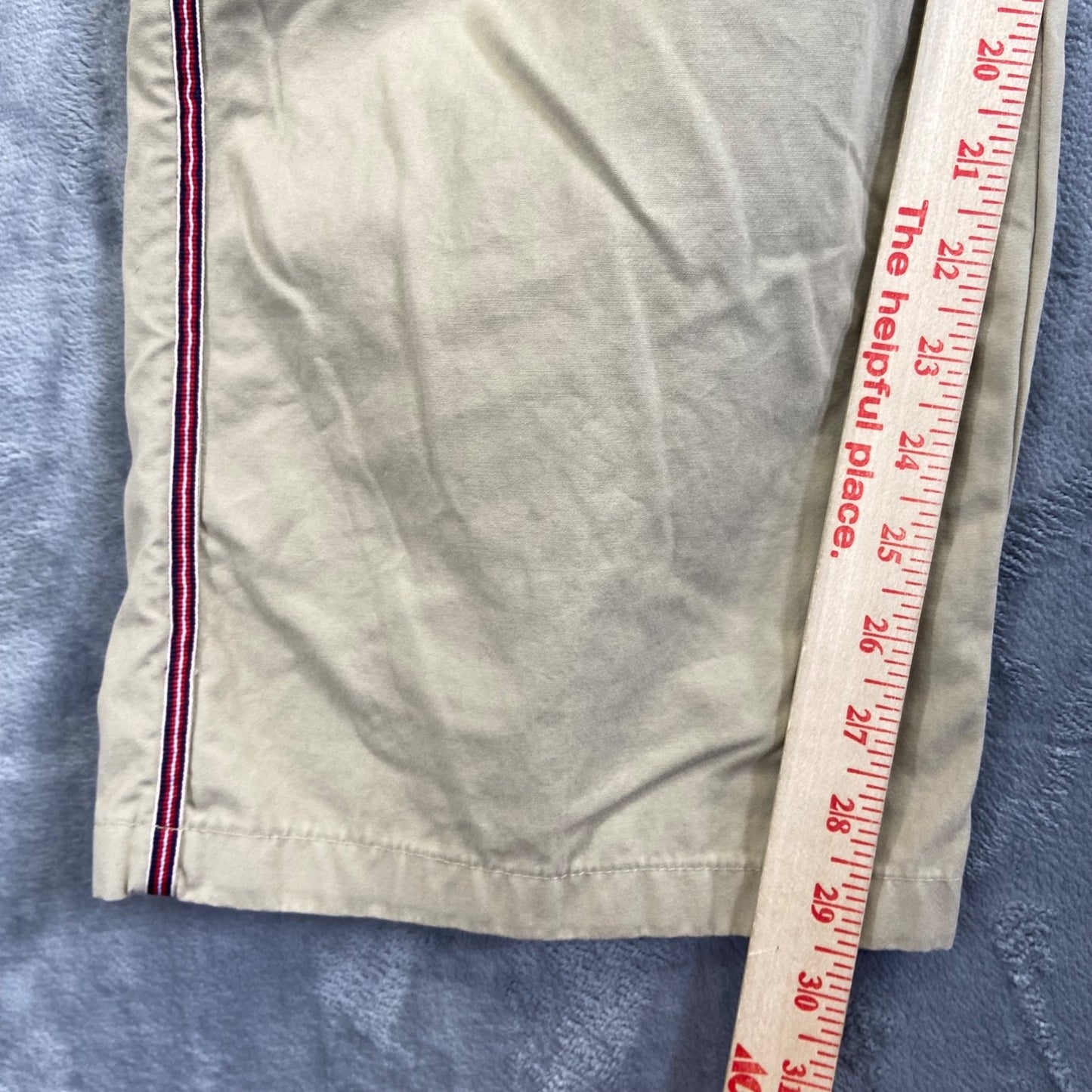 Robert Graham Men's Straight Chino Pants Size 38 Beige Side Stripe