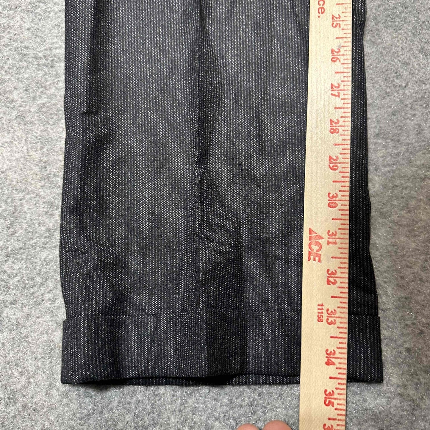 Corneliani Men's Dress Pants Size L Large Black Dark Wash Pants
