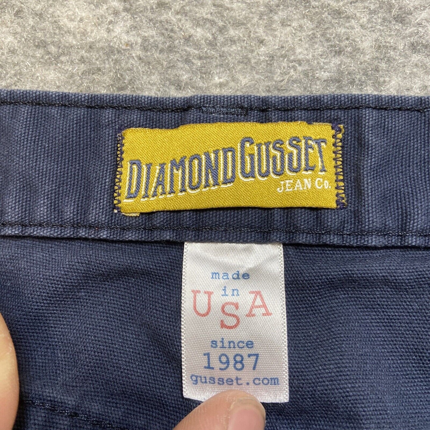 Diamond Gusset Straight Jeans Men's Size 37x30 Dark Blue Lynchburg Canvas Pants